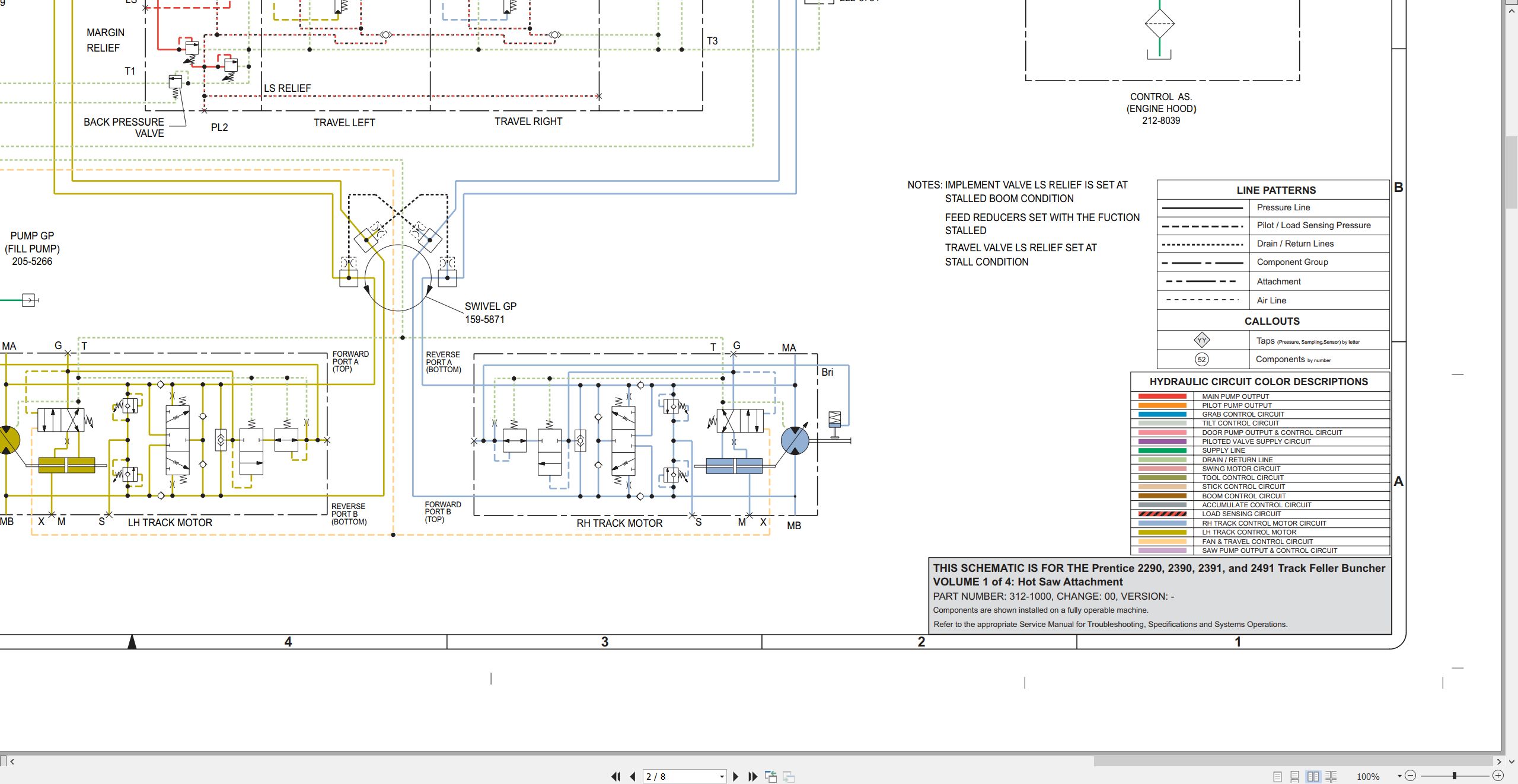 CAT Track Feller Buncher 2390 Electrical Hydraulic Schematic (3)