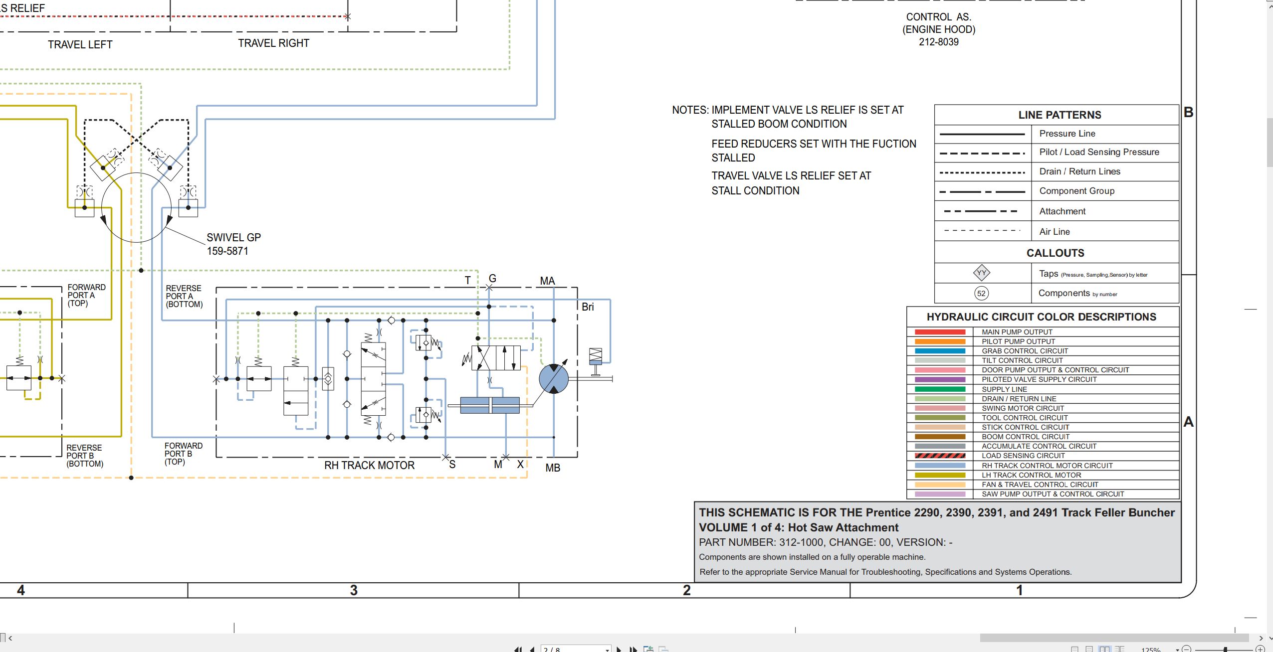 CAT Track Feller Buncher 2391 Electrical Hydraulic Schematic (3)