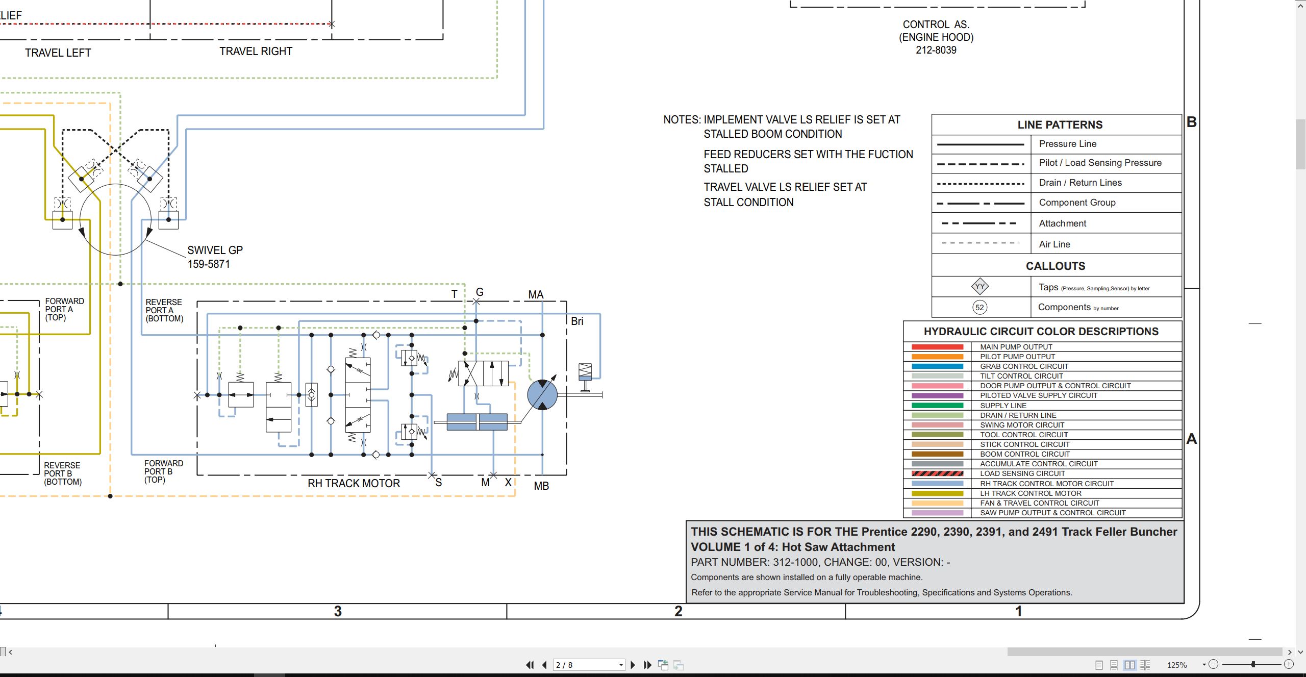 CAT Track Feller Buncher 2491 Electrical Hydraulic Schematic (3)