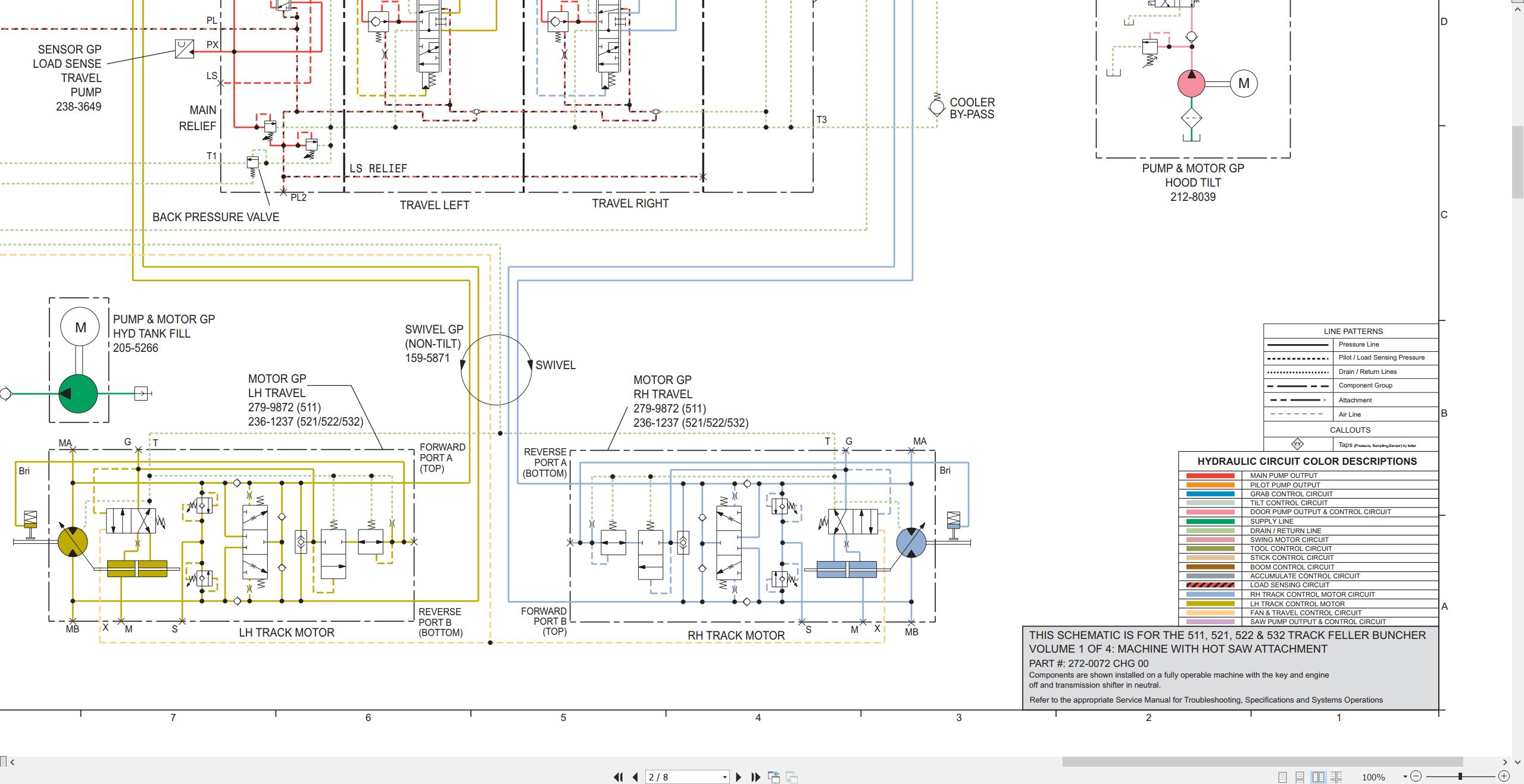 CAT Track Feller Buncher 511 Electrical Hydraulic Schematic (3)