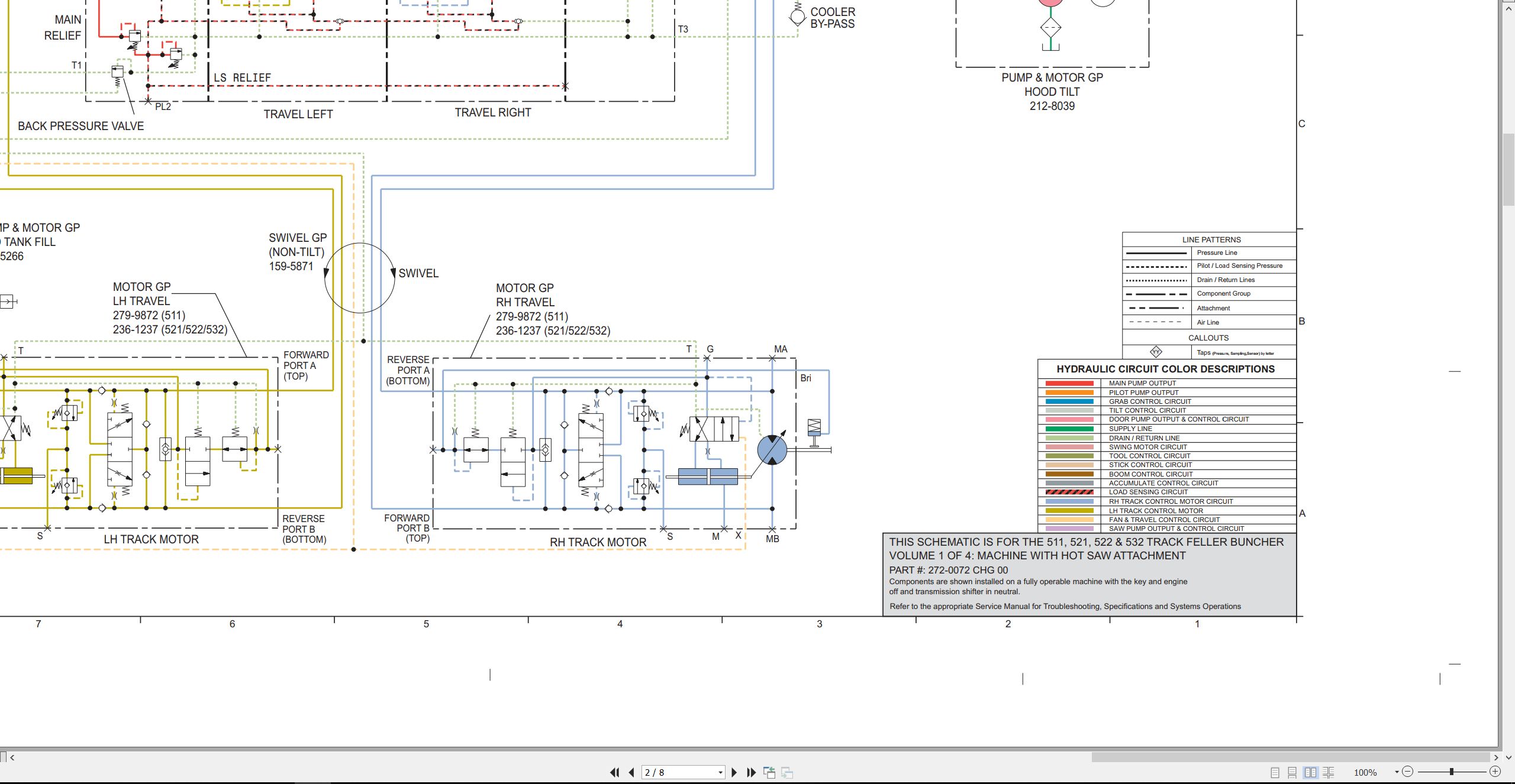 CAT Track Feller Buncher 521 Electrical Hydraulic Schematic (3)