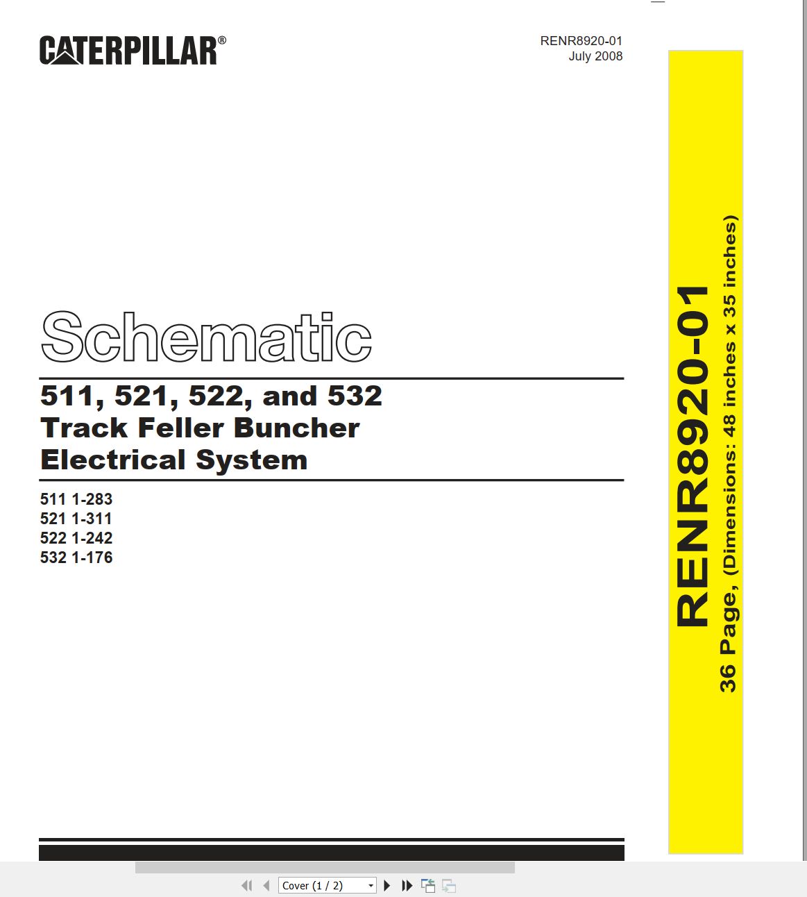 CAT Track Feller Buncher 522 Electrical Hydraulic Schematic (1)