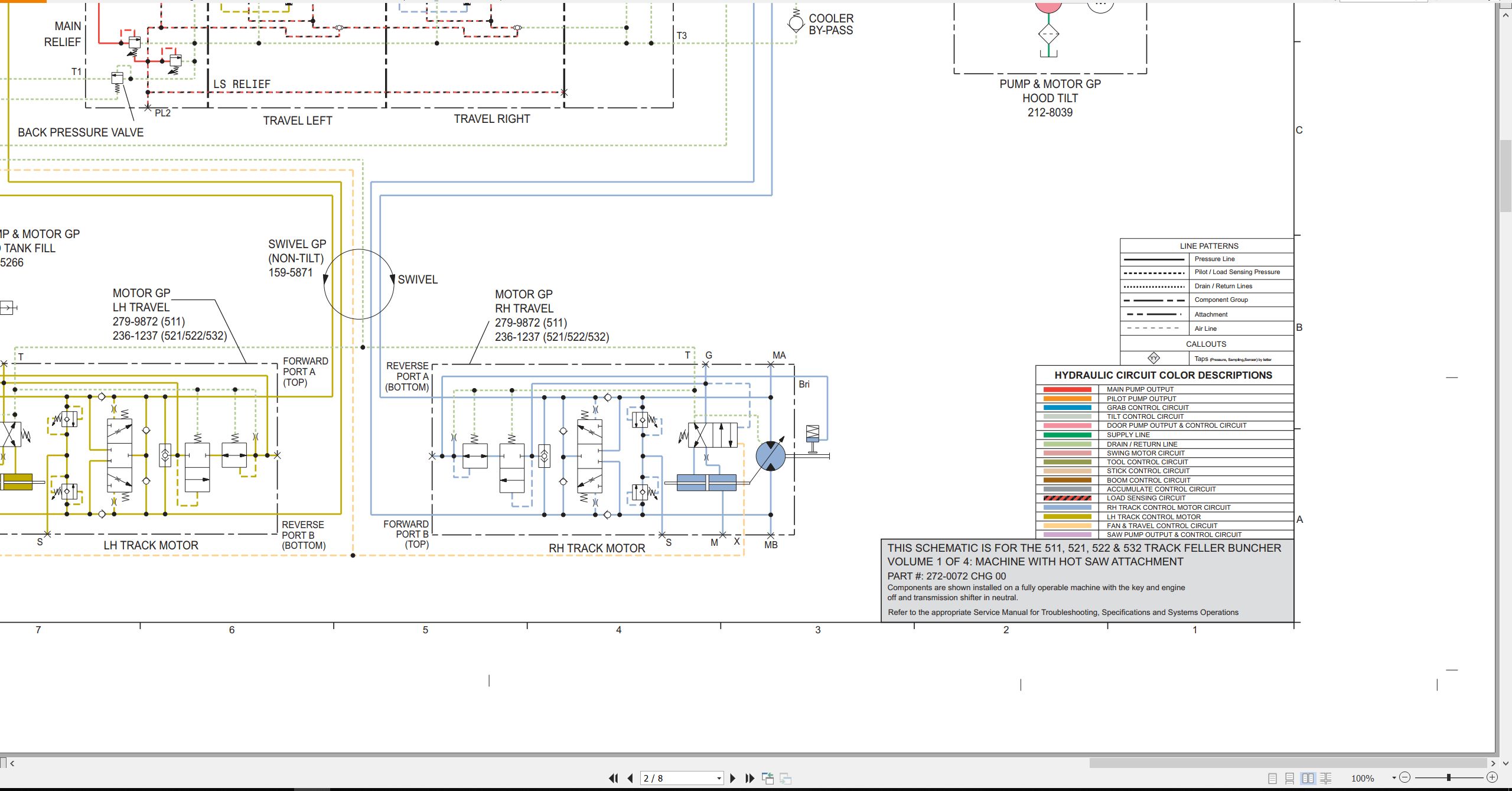 CAT Track Feller Buncher 532 Electrical Hydraulic Schematic (3)