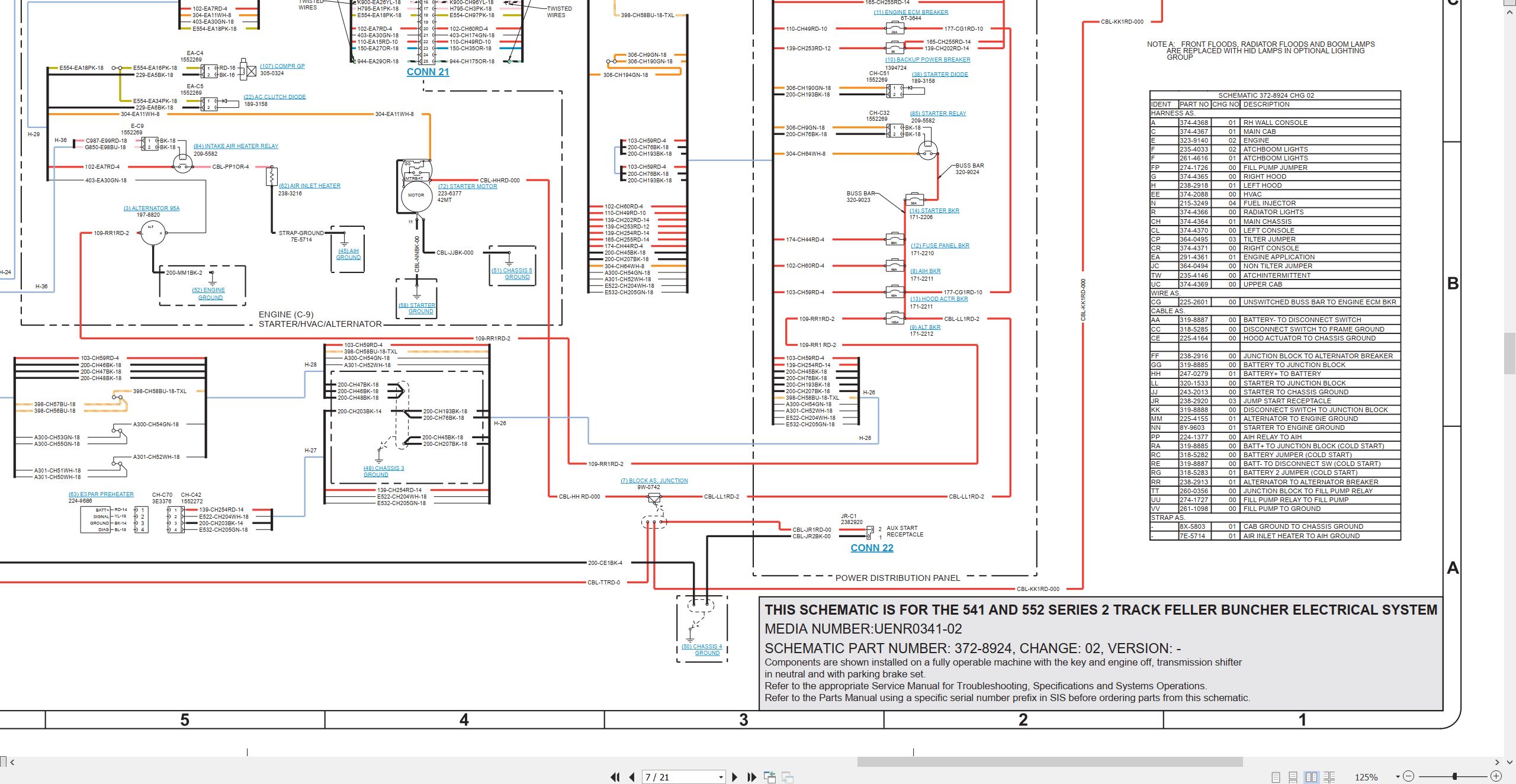 CAT Track Feller Buncher 541 Series 2 Electrical Hydraulic Schematic (2)