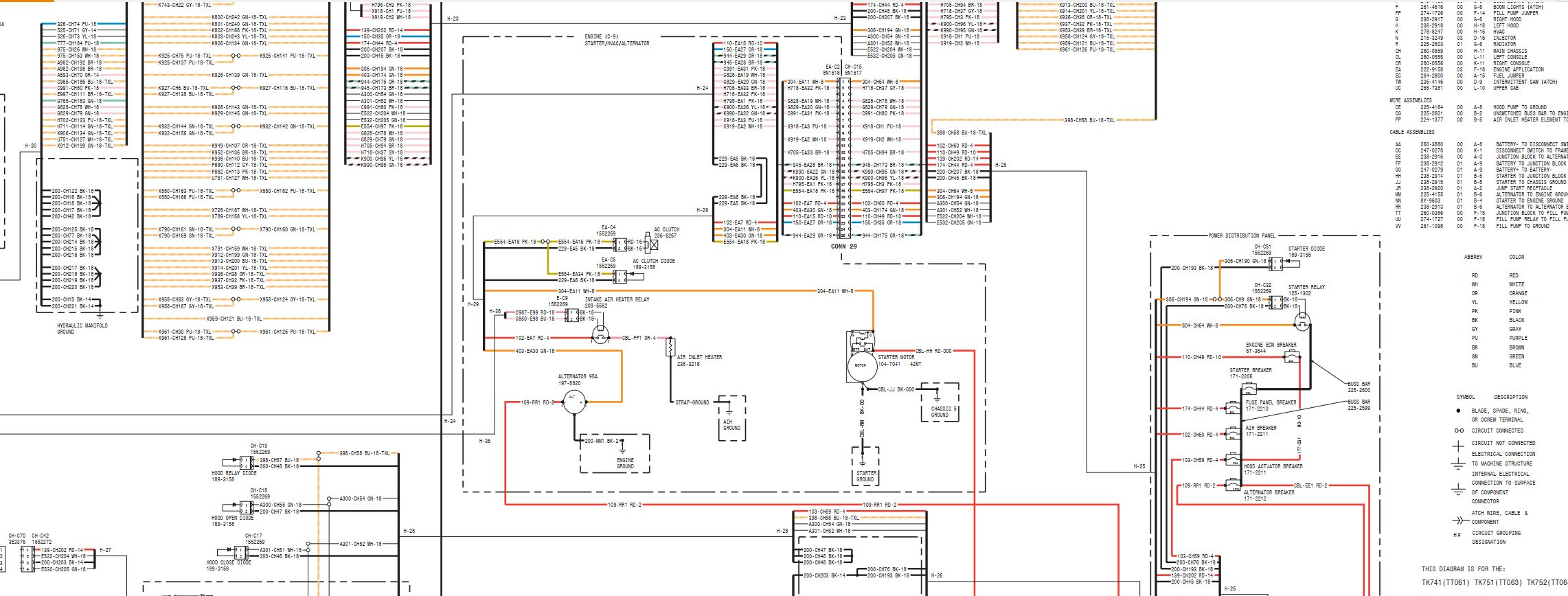 CAT Track Feller Buncher 551 Electrical Hydraulic Schematic (2)