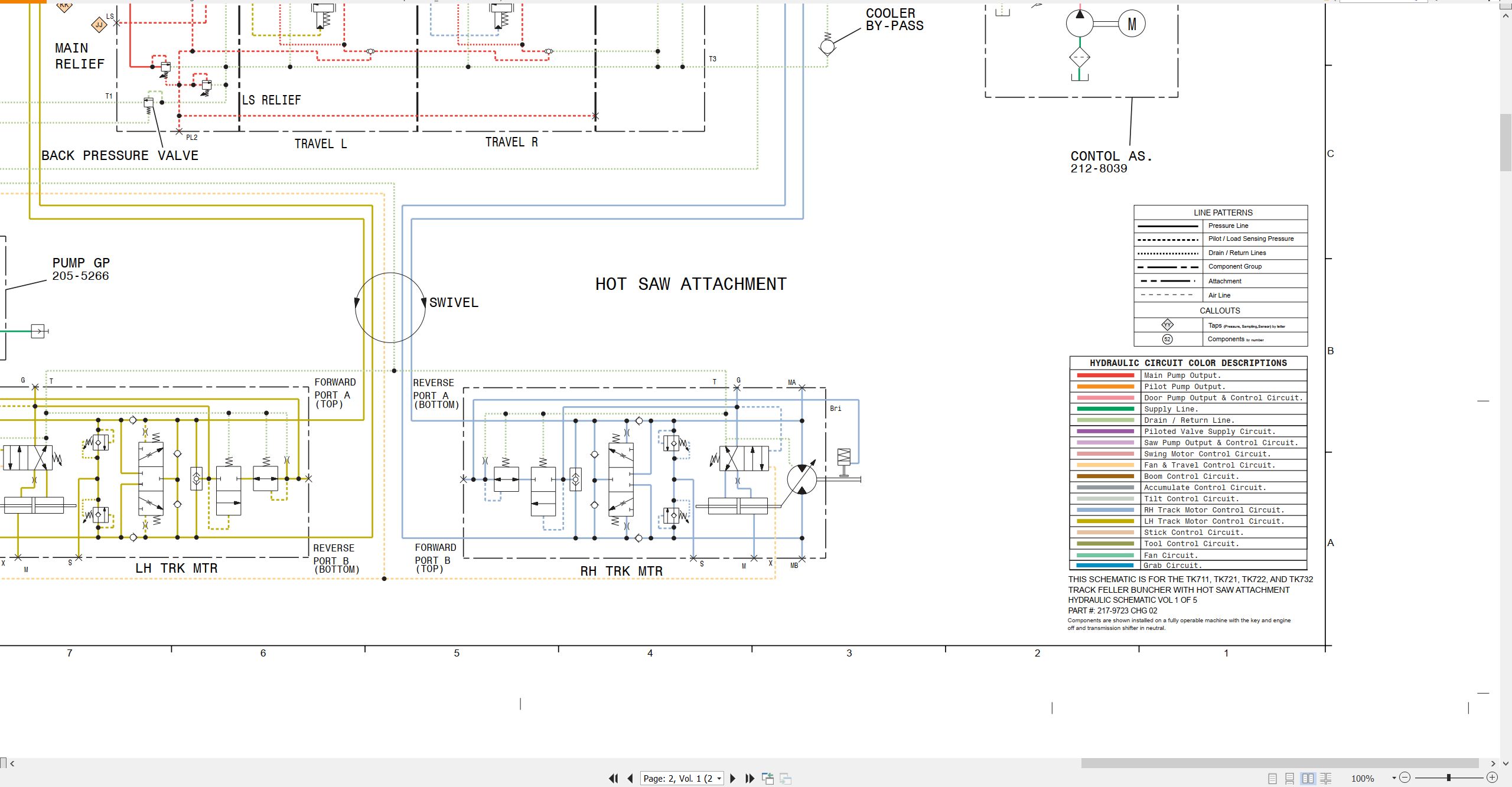 CAT Track Feller Buncher TK711 Electrical Hydraulic Schematic (3)