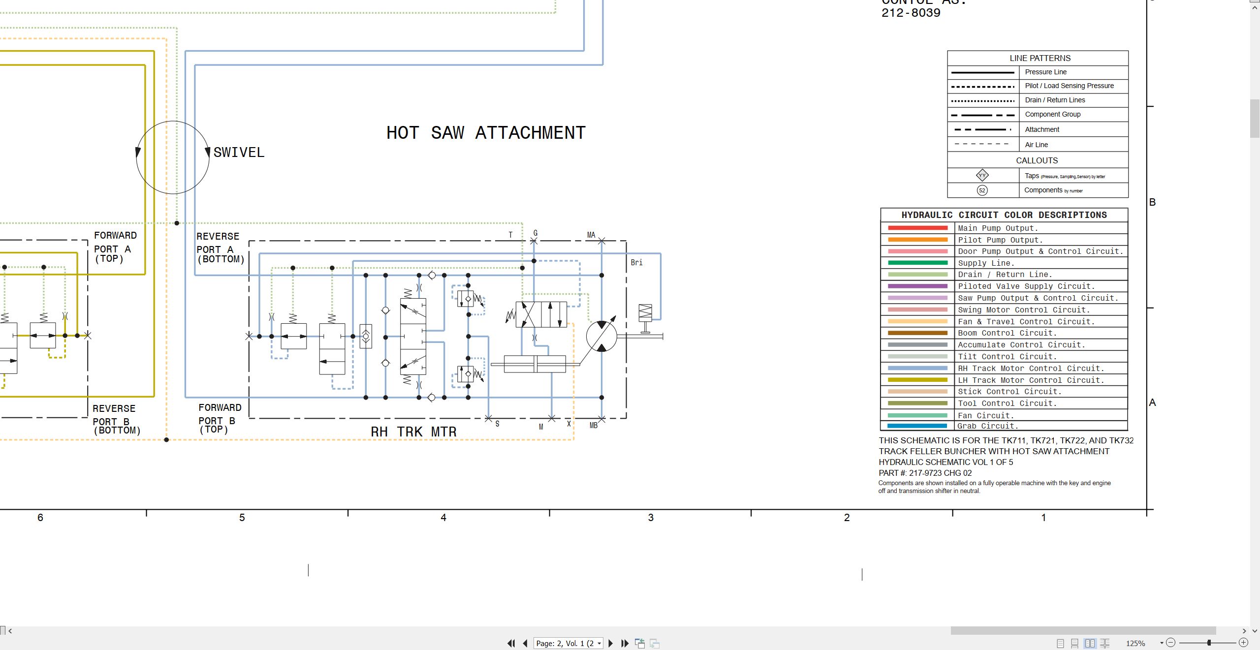 CAT Track Feller Buncher TK721 Electrical Hydraulic Schematic (3)