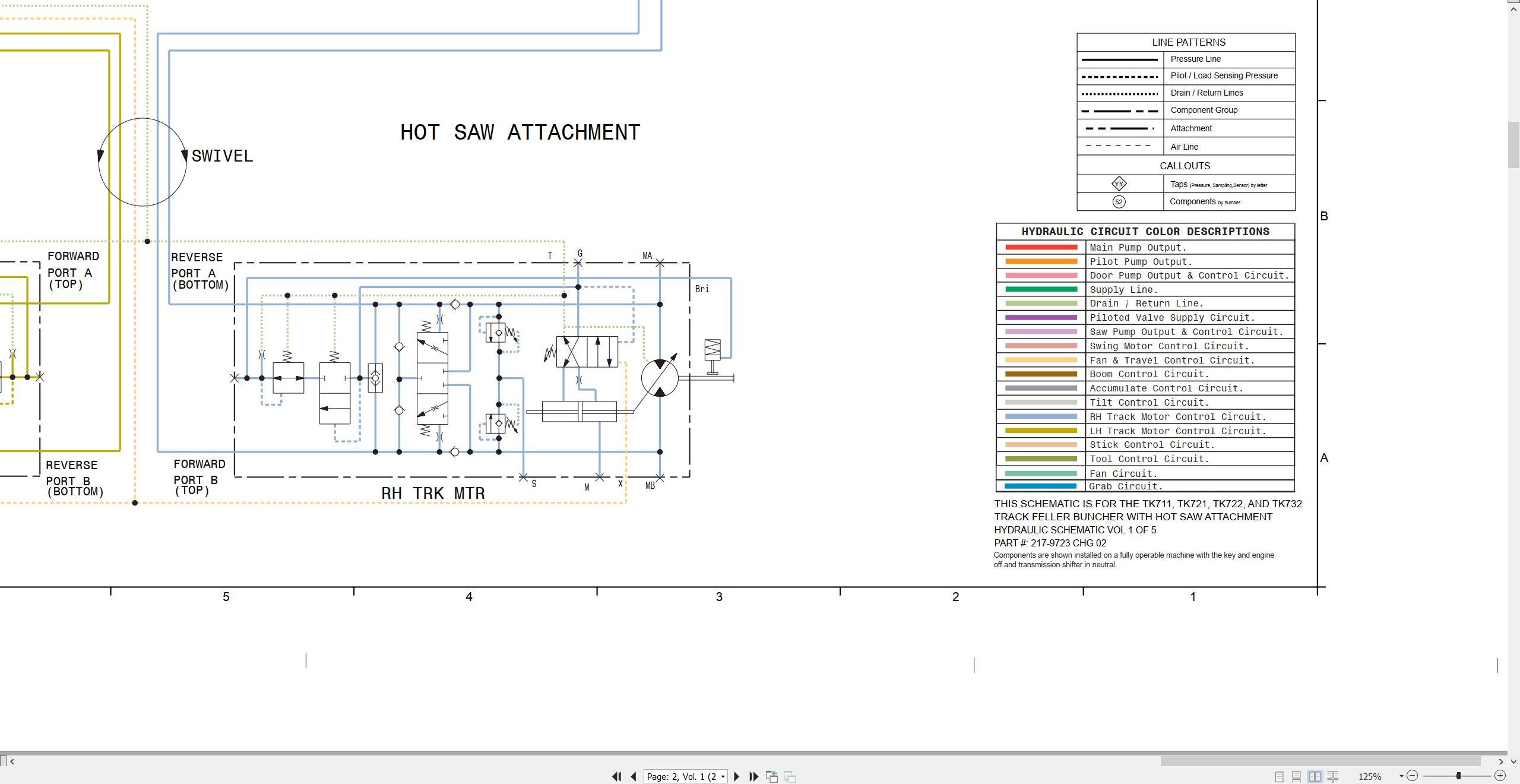 CAT Track Feller Buncher TK722 Electrical Hydraulic Schematic (3)