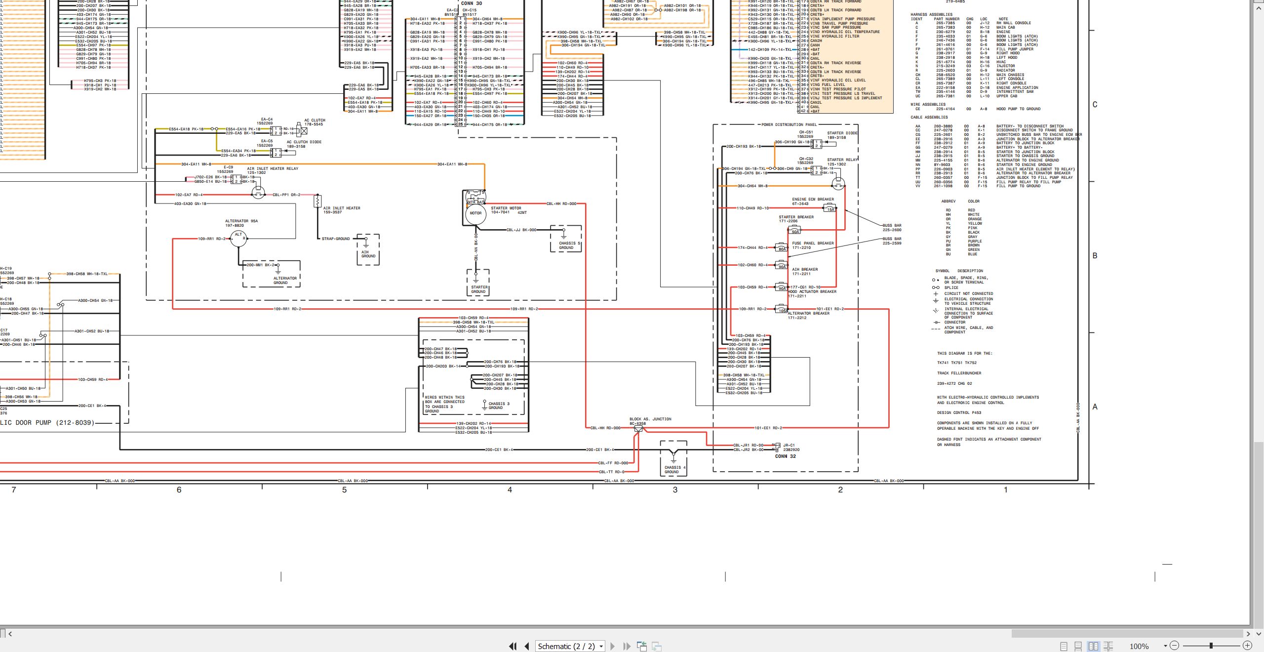 CAT Track Feller Buncher TK751 Electrical Hydraulic Schematic (2)