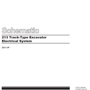 CAT Track Type Excavator 213 Electrical Schematic SENR3641 00 1987 (1)