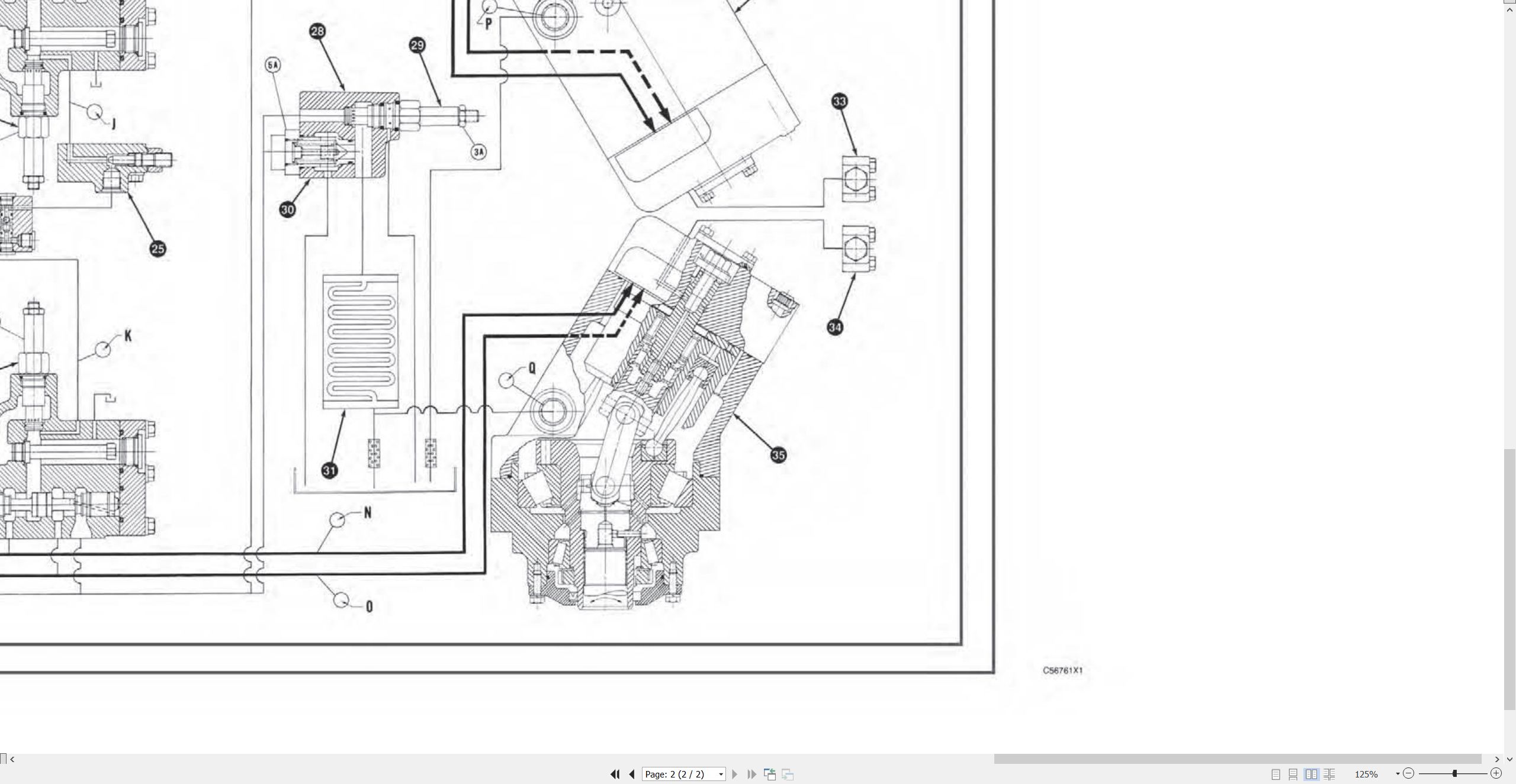 CAT Track Type Loader 953B Hydraulic Schematic SENR5276 00 1992 (2)