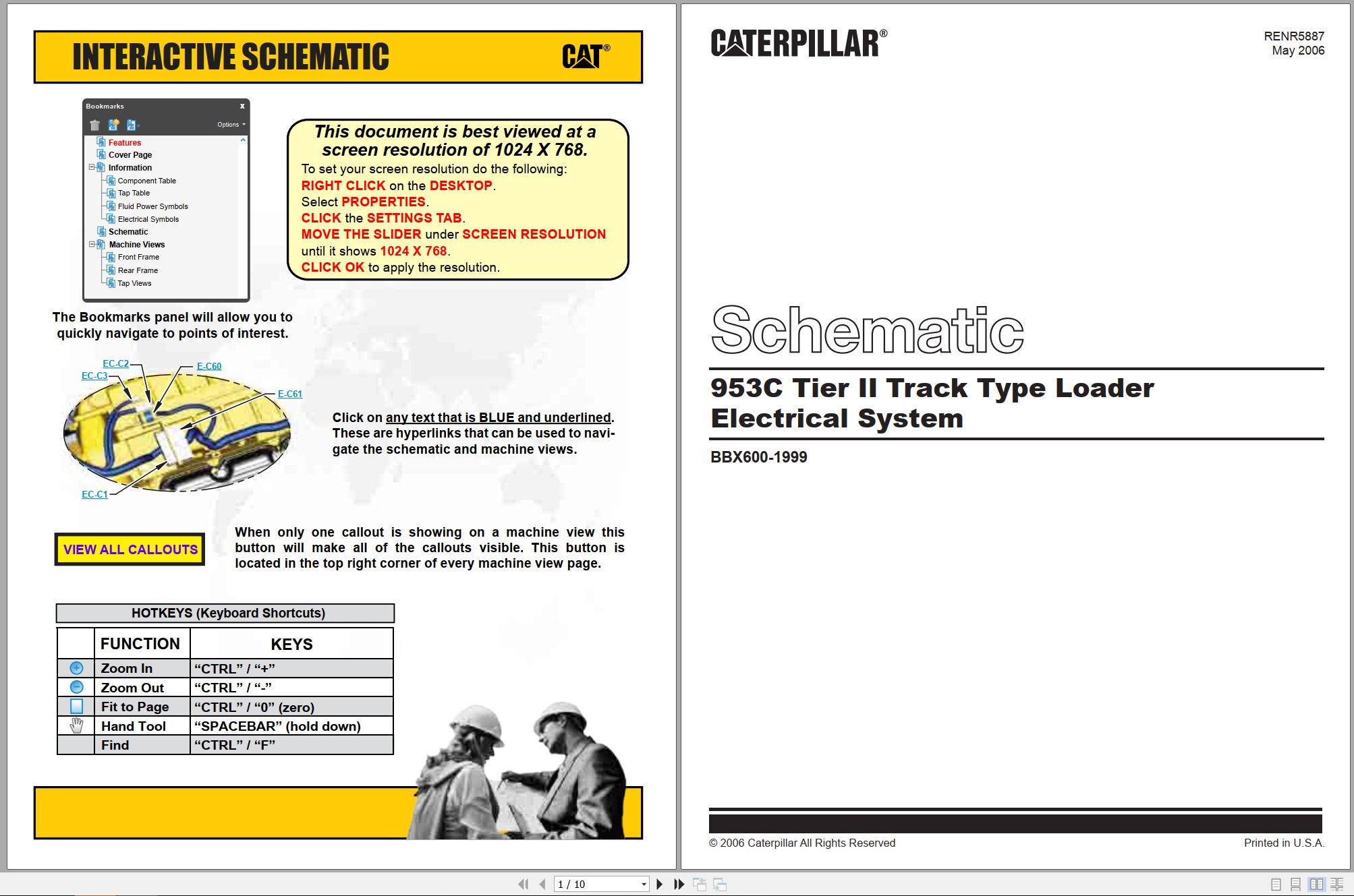 CAT Track Type Loader 953C Tier II Electrical Schematic (1)