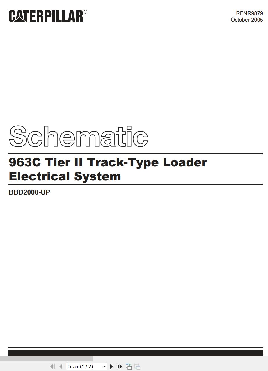 CAT Track Type Loader 963C Tier II Electrical Schematic RENR9879 00 2005 (1)