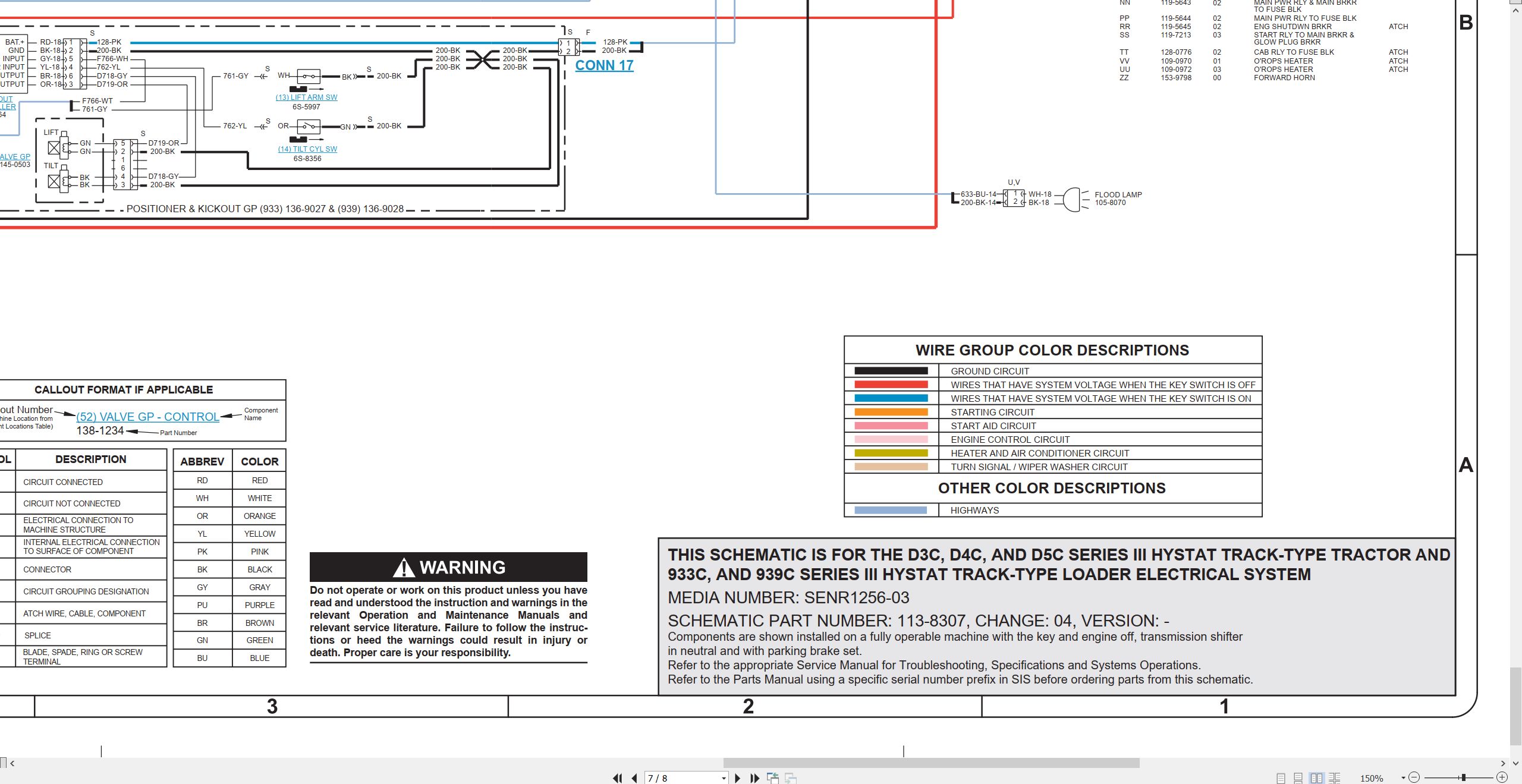 CAT Track Type Loader D3C to 939C III Electrical Schematic SENR1256 03 2022 (2)