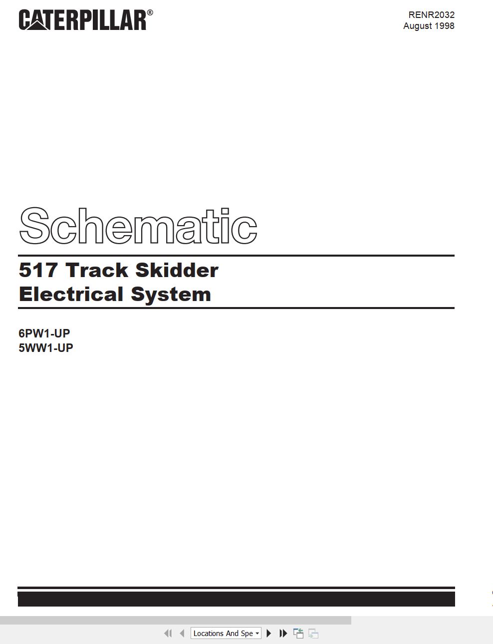 CAT Track Type Skidder 517 Electrical Hydraulic Schematic (1)