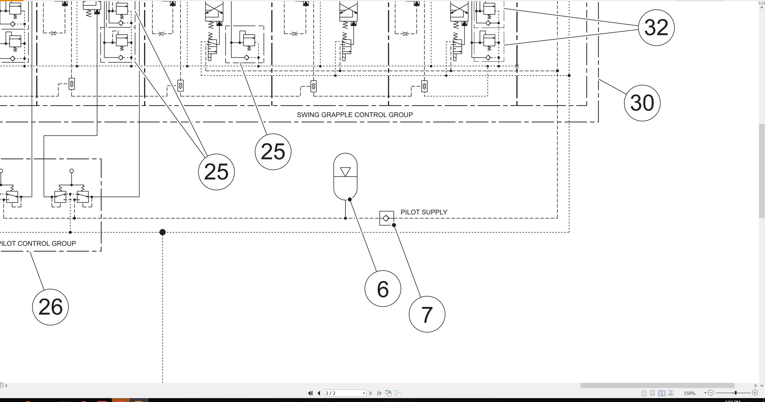 CAT Track Type Skidder 517 Electrical Hydraulic Schematic (3)