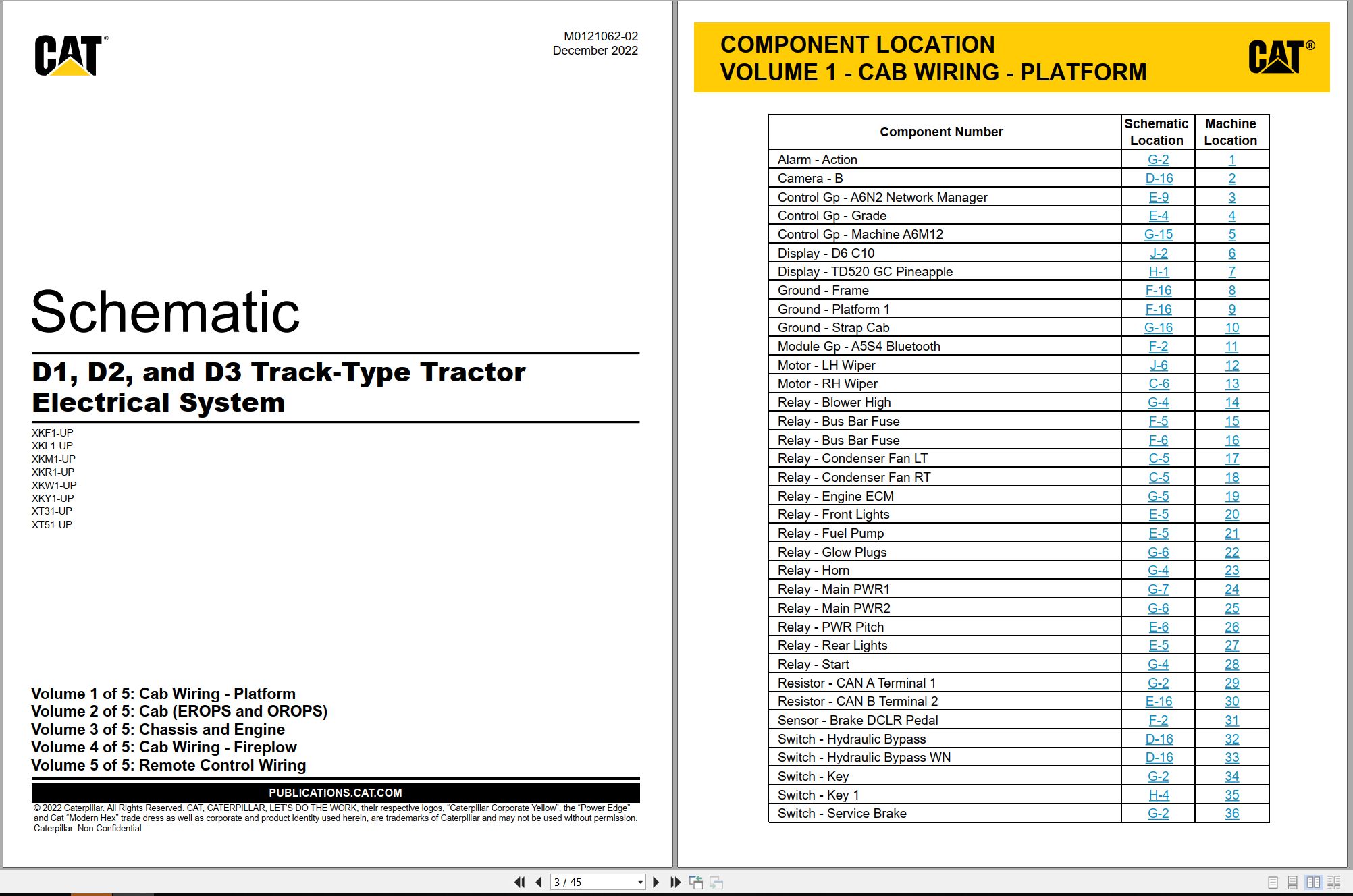CAT Track Type Tractor D1 Electrical Hydraulic Schematic (1)