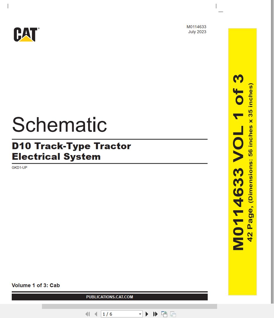 CAT Track Type Tractor D10 Electrical Hydraulic Schematic (1)