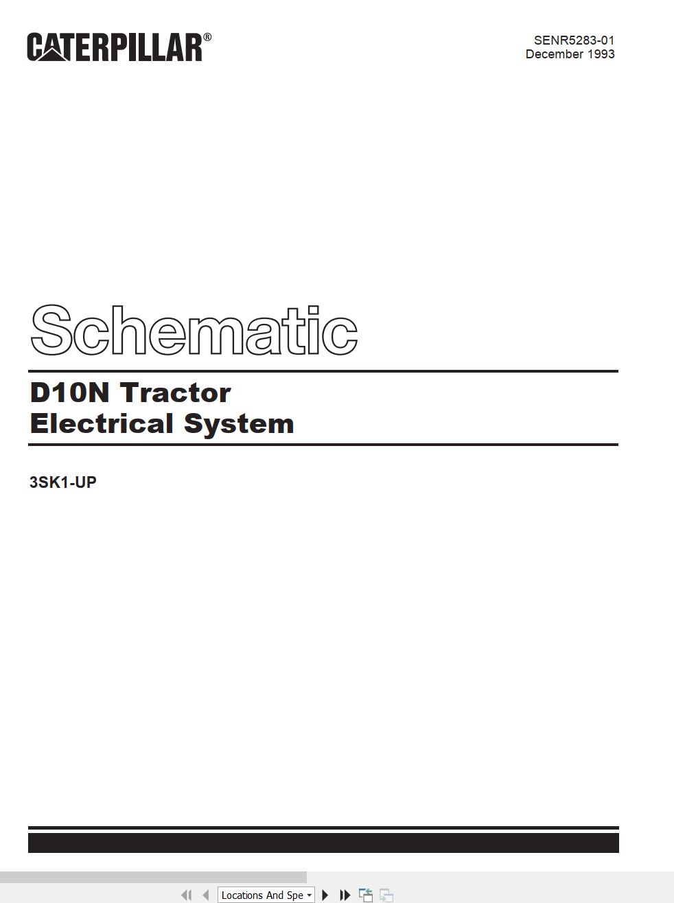 CAT Track Type Tractor D10N Electrical Schematic (1)