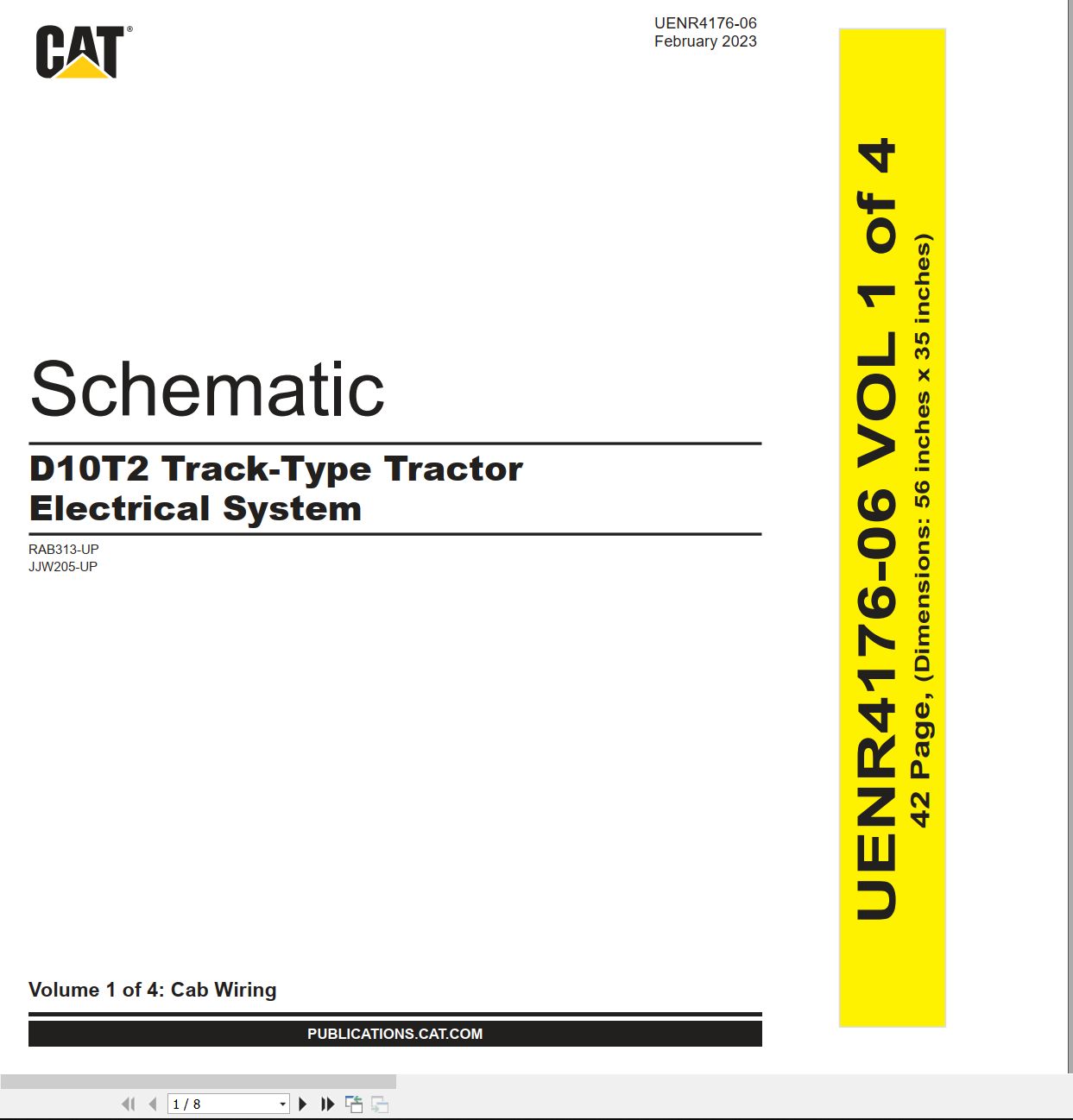CAT Track Type Tractor D10T2 Electrical Hydraulic Schematic (1)