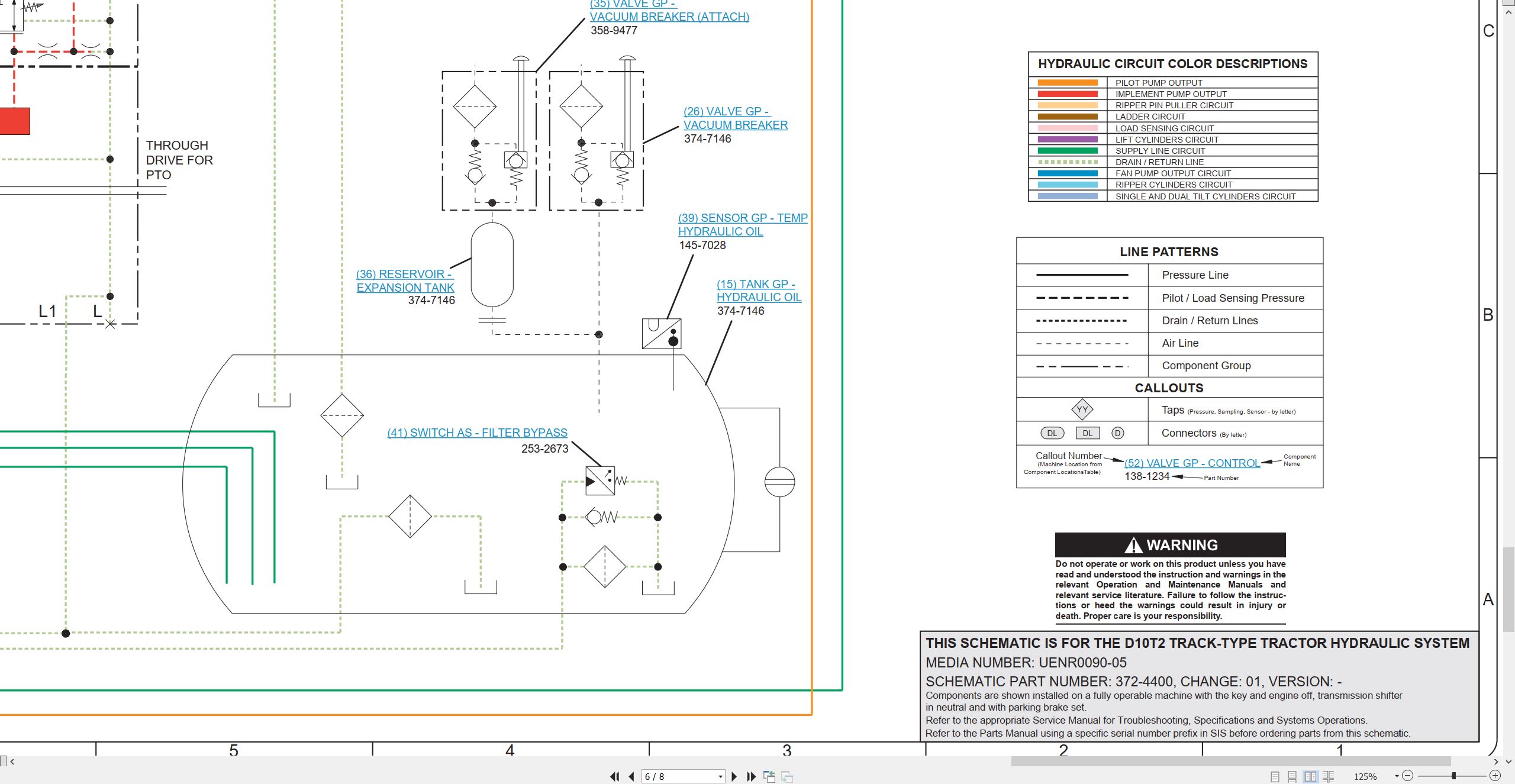 CAT Track Type Tractor D10T2 Electrical Hydraulic Schematic (3)
