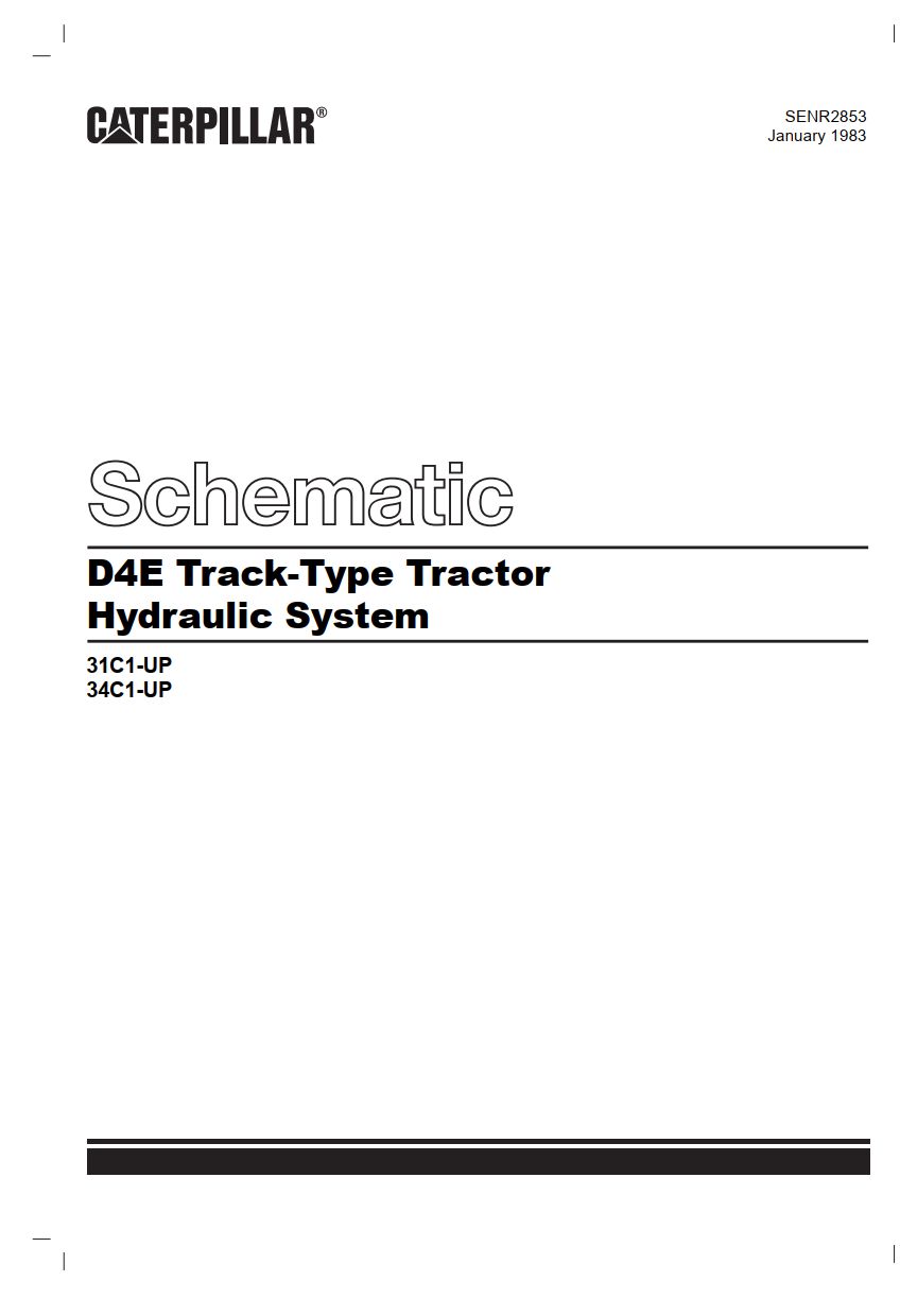 CAT Track Type Tractor D4E Hydraulic System Schematic SENR2853 00 1983 (1)