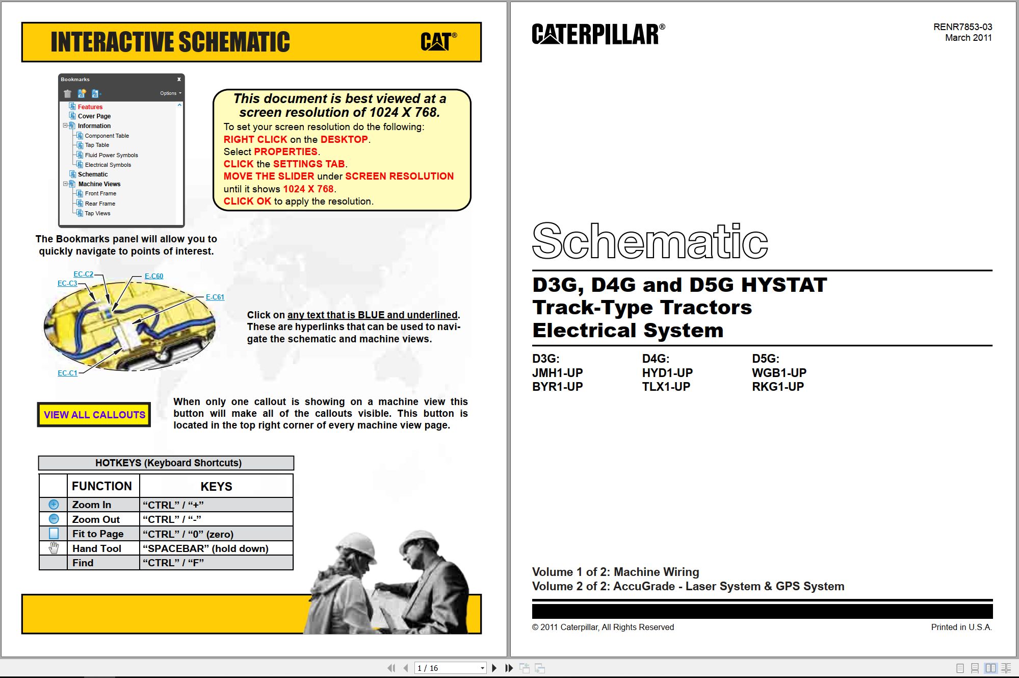 CAT Track Type Tractor D5G Electrical Hydraulic Schematic (1)
