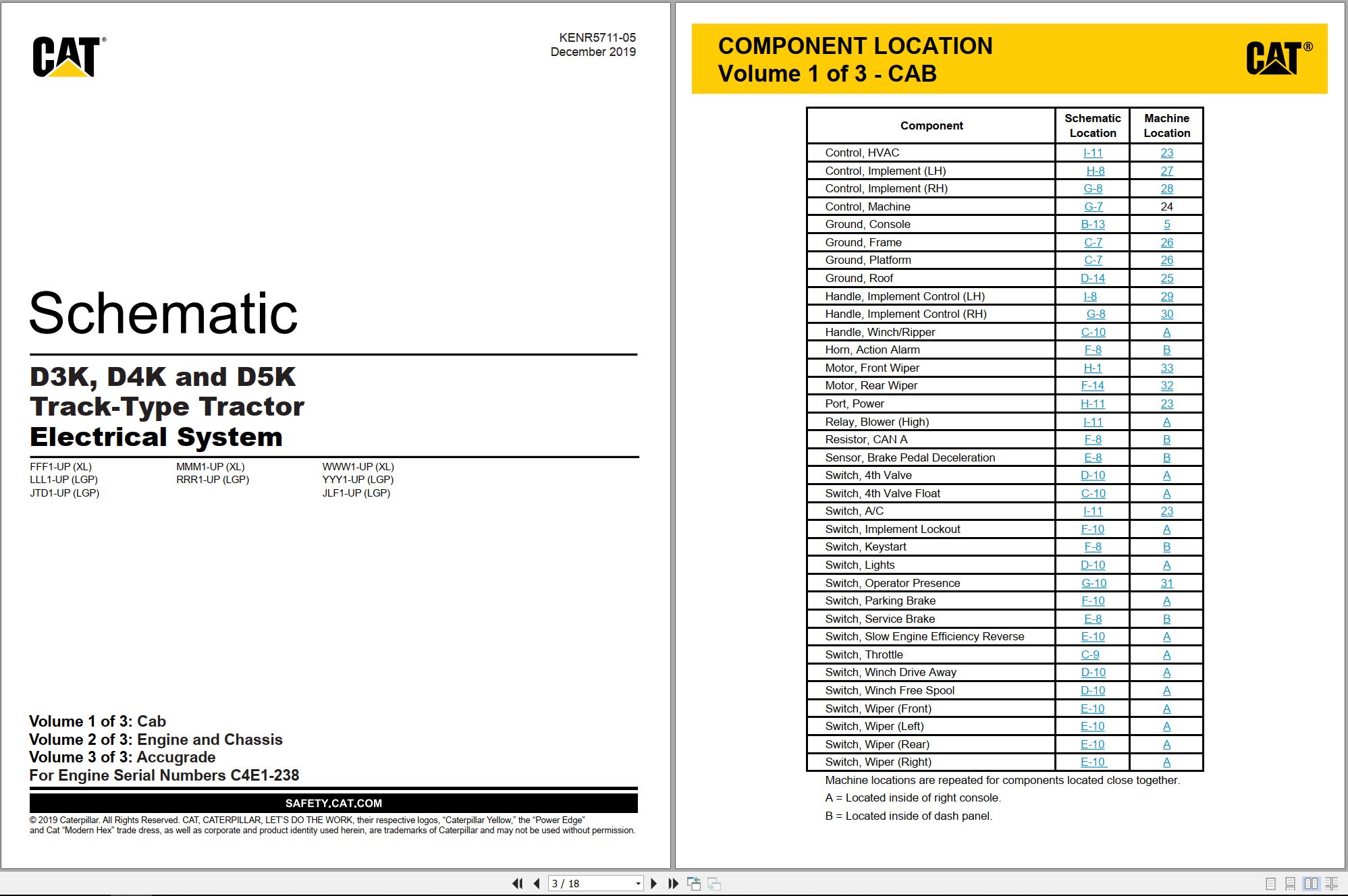 CAT Track Type Tractor D5K Electrical Hydraulic Schematic (1)