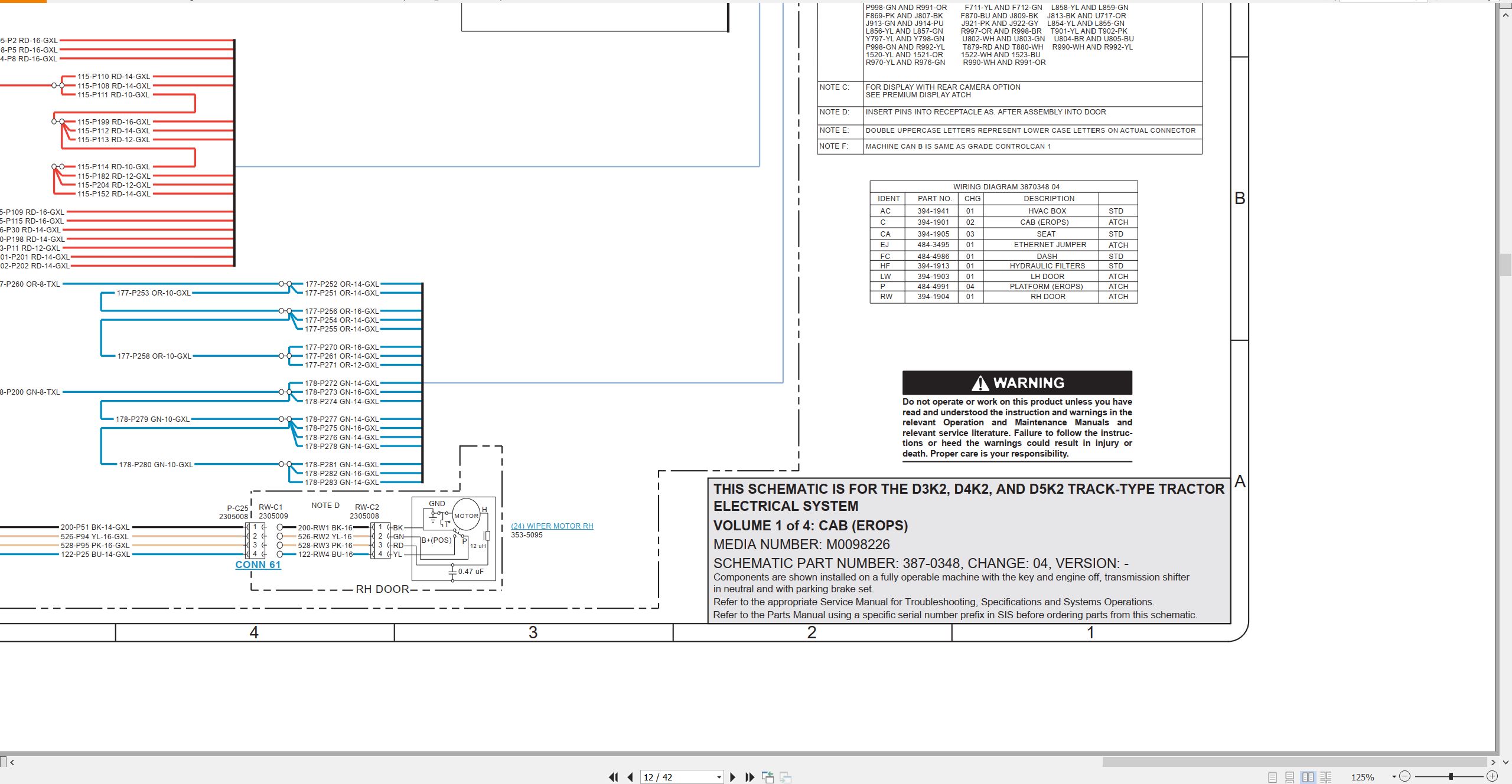 CAT Track Type Tractor D5K2 Electrical Hydraulic Schematic (2)