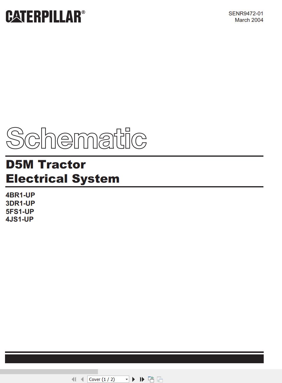 CAT Track Type Tractor D5M Electrical Hydraulic Schematic (1)