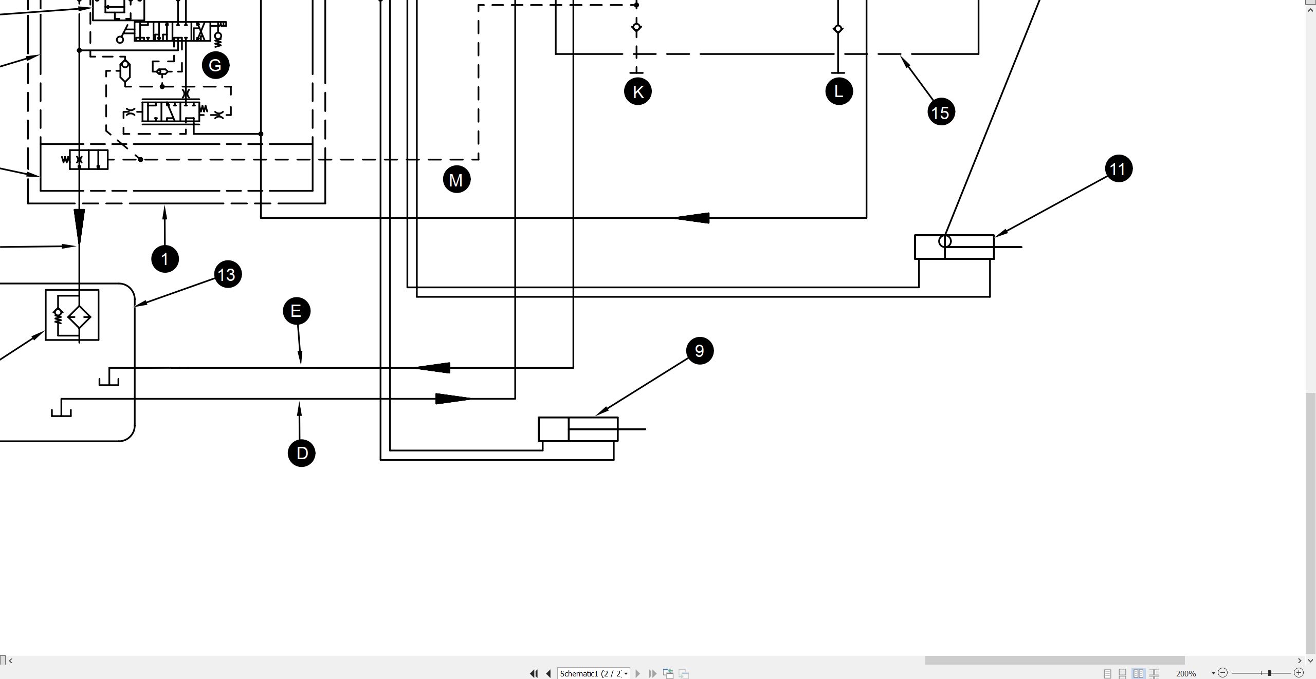 CAT Track Type Tractor D5M Electrical Hydraulic Schematic (3)