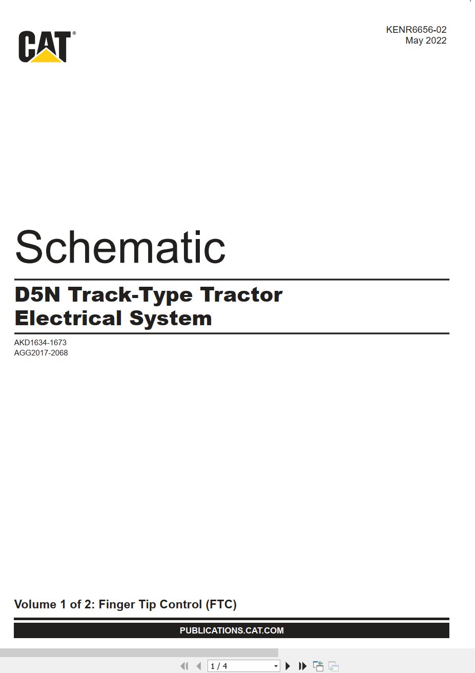 CAT Track Type Tractor D5N Electrical Hydraulic Schematic (1)