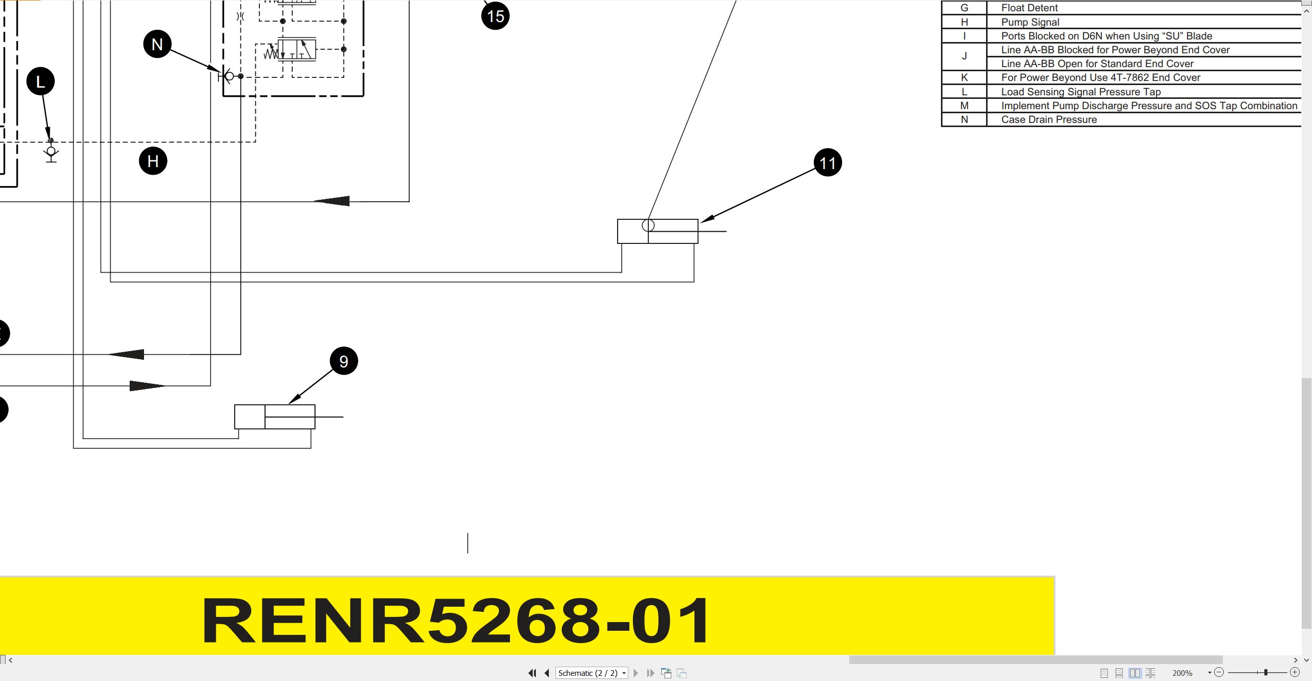 CAT Track Type Tractor D5N Electrical Hydraulic Schematic (3)