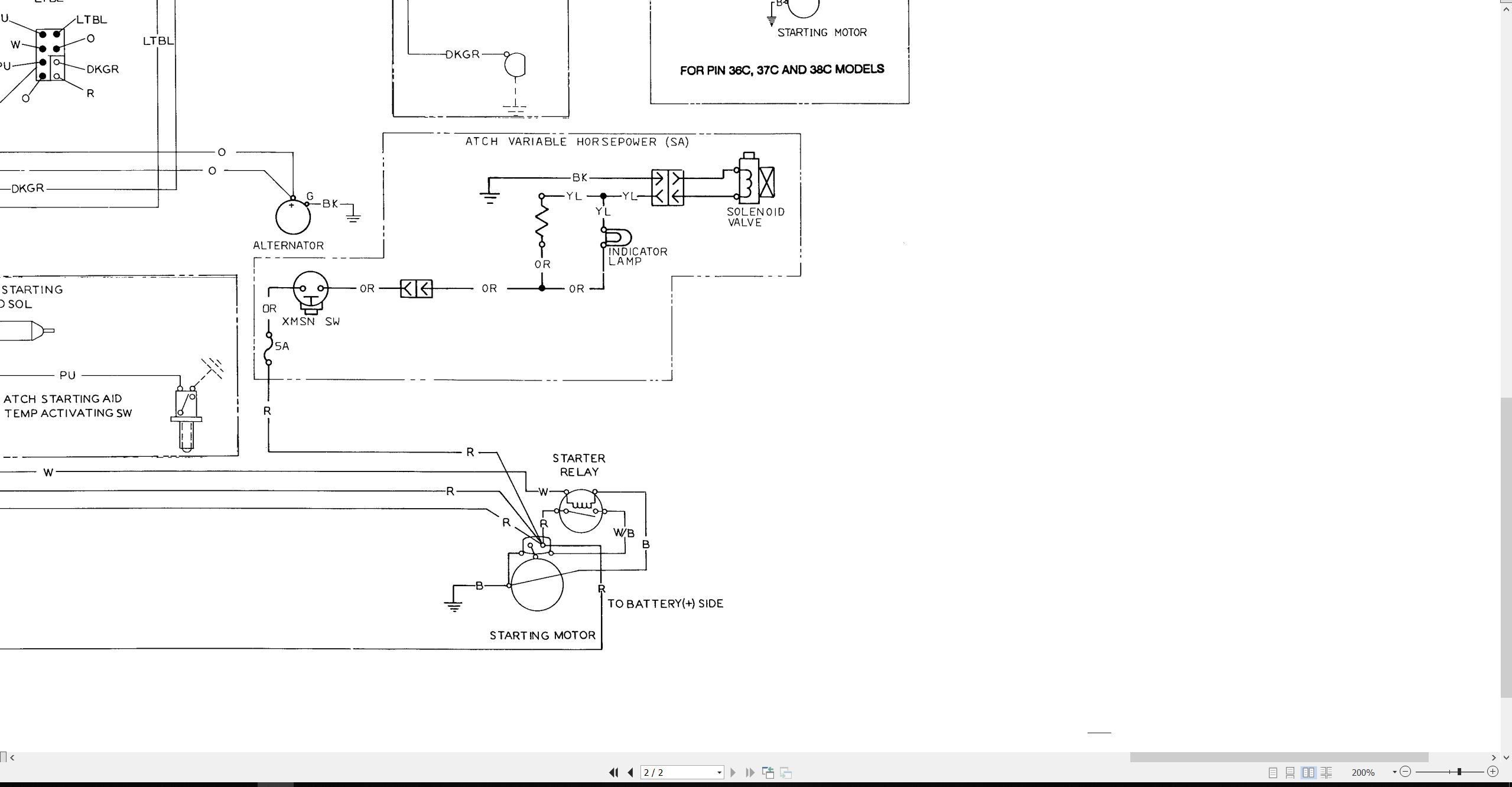 CAT Track Type Tractor D6E Electrical Hydraulic Schematic (2)