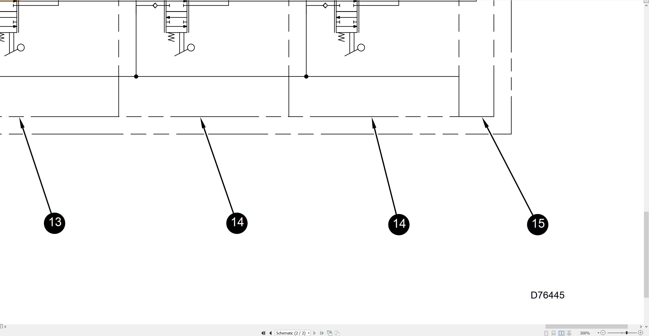 CAT Track Type Tractor D6F D6G Hydraulic Schematic SENR8378 00 1996 (2)