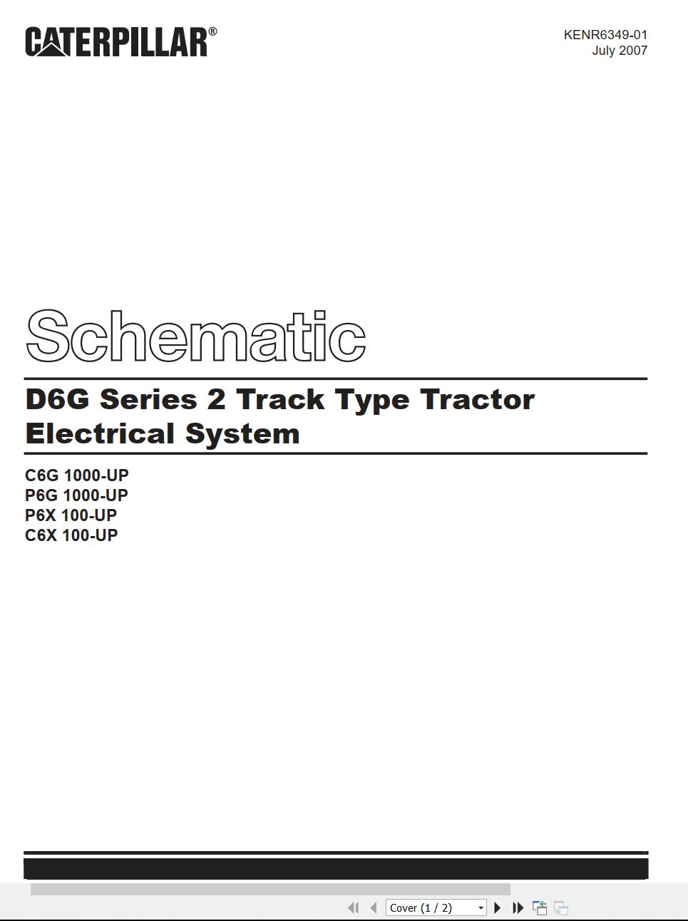 CAT Track Type Tractor D6G 2 Electrical Hydraulic Schematic (1)