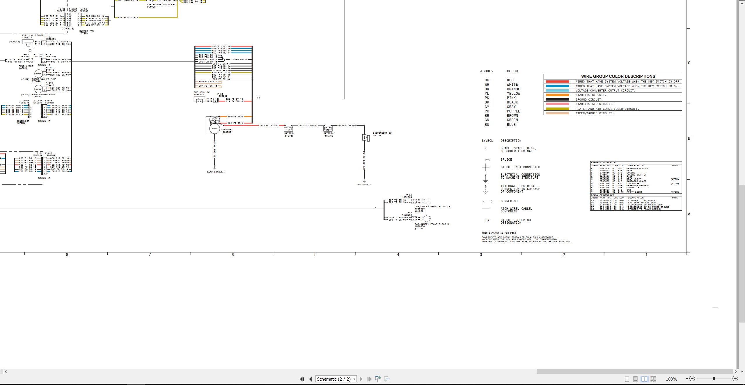 CAT Track Type Tractor D6G 2 Electrical Hydraulic Schematic (2)