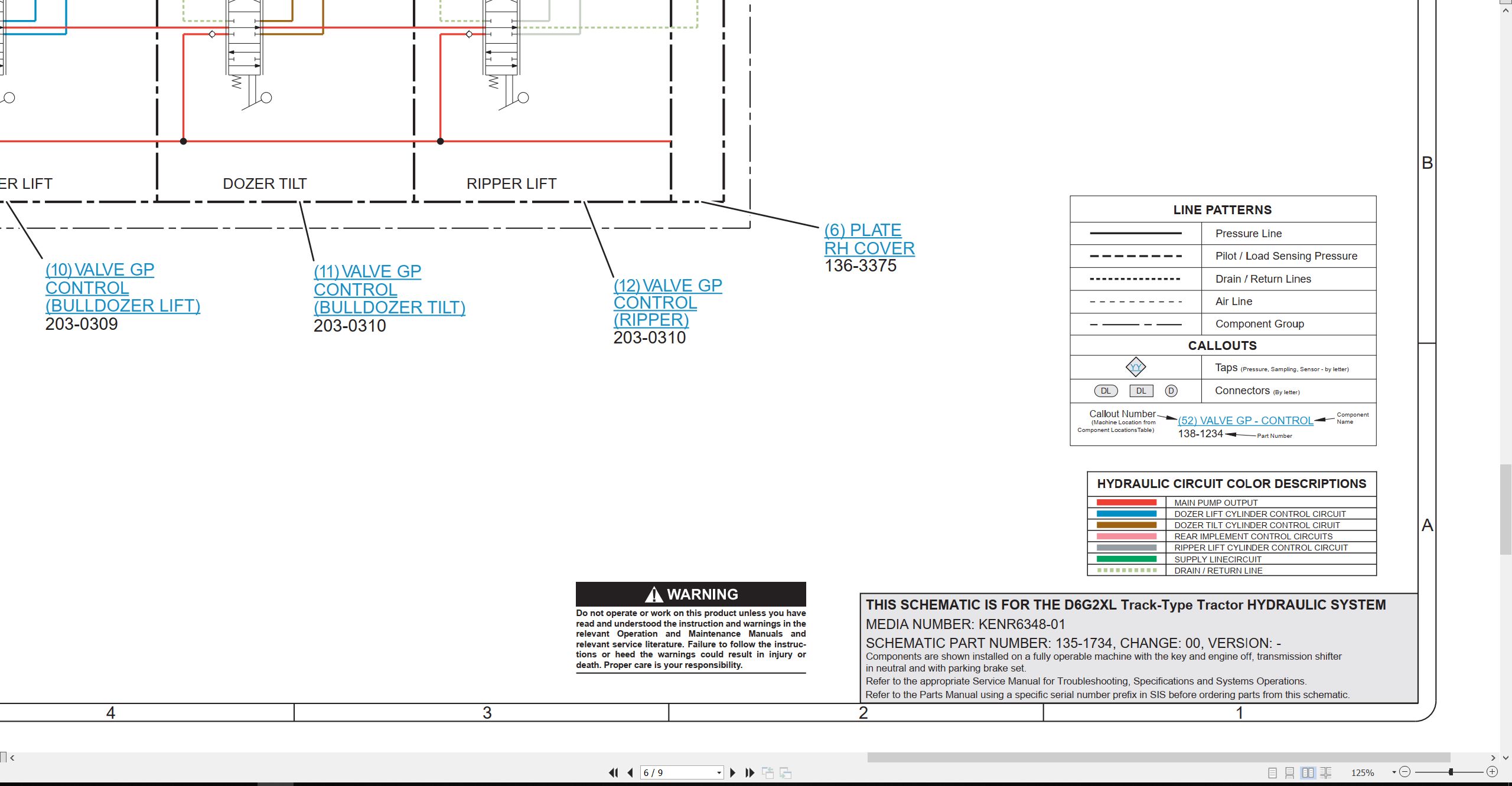 CAT Track Type Tractor D6G 2 Electrical Hydraulic Schematic (3)