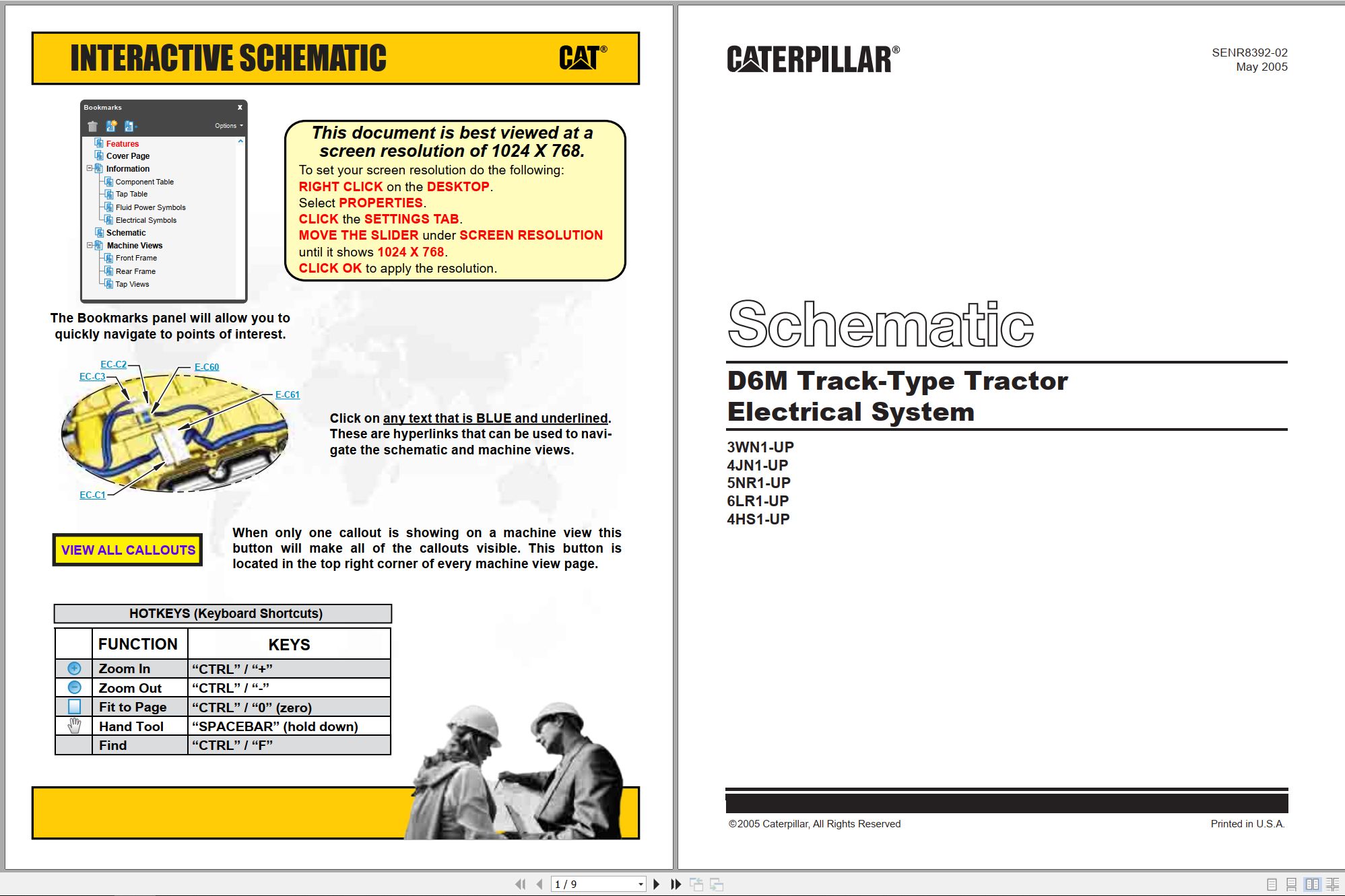 CAT Track Type Tractor D6M Electrical Hydraulic Schematic (1)