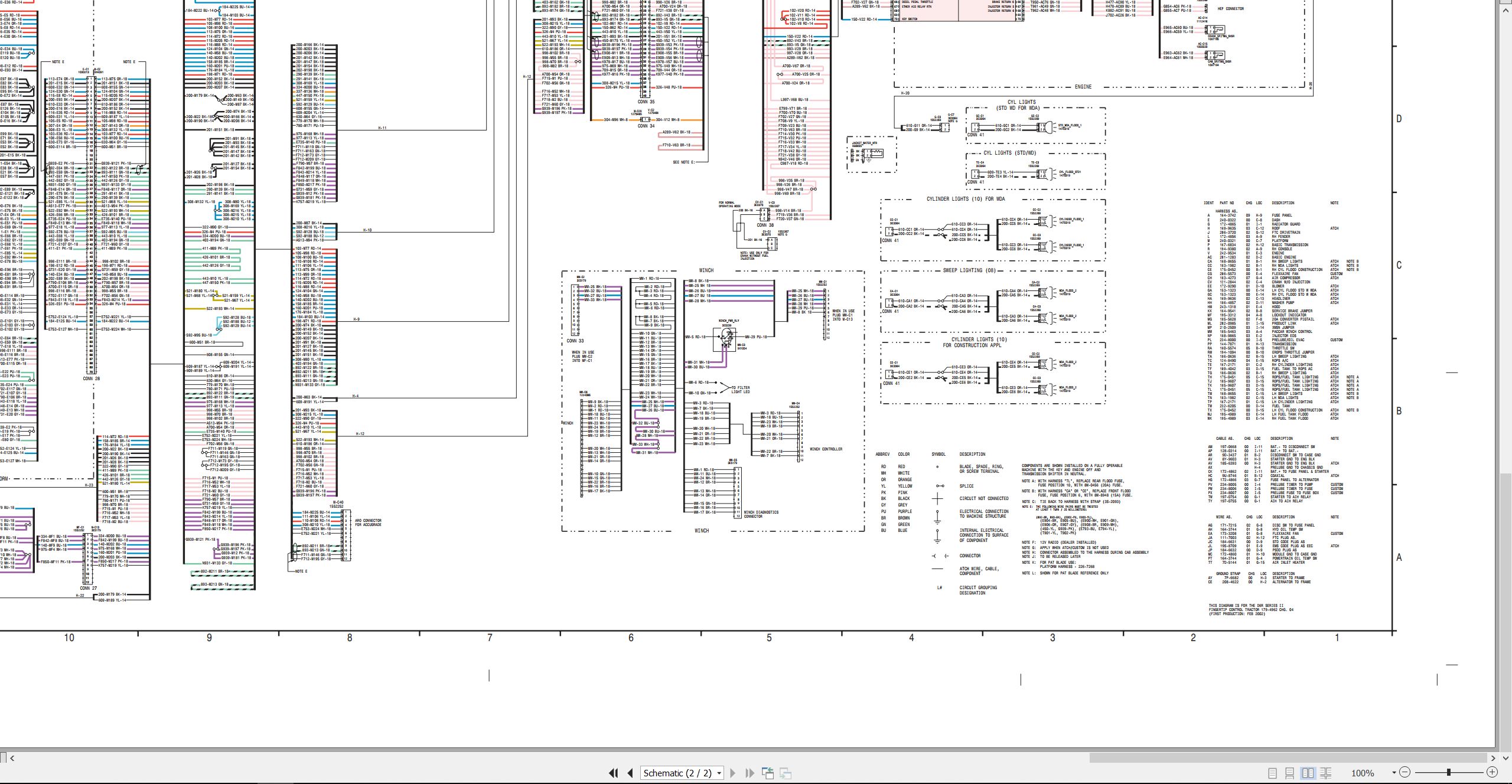 CAT Track Type Tractor D6R II Electrical Hydraulic Schematic (2)