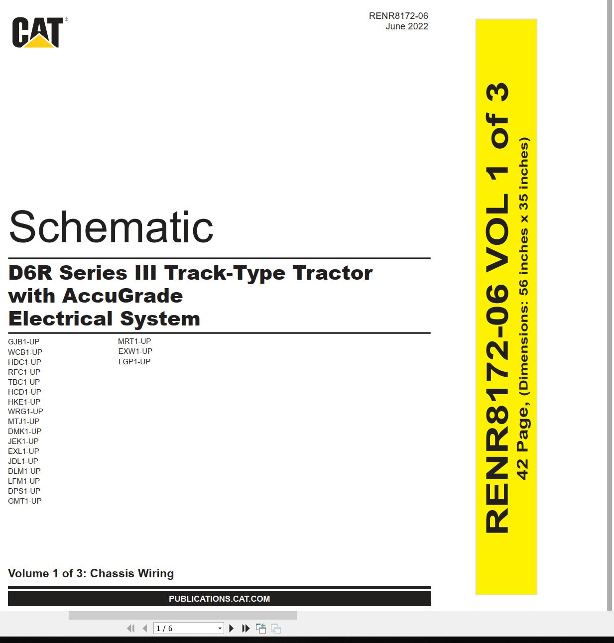 CAT Track Type Tractor D6R III Electrical Hydraulic Schematic (1)
