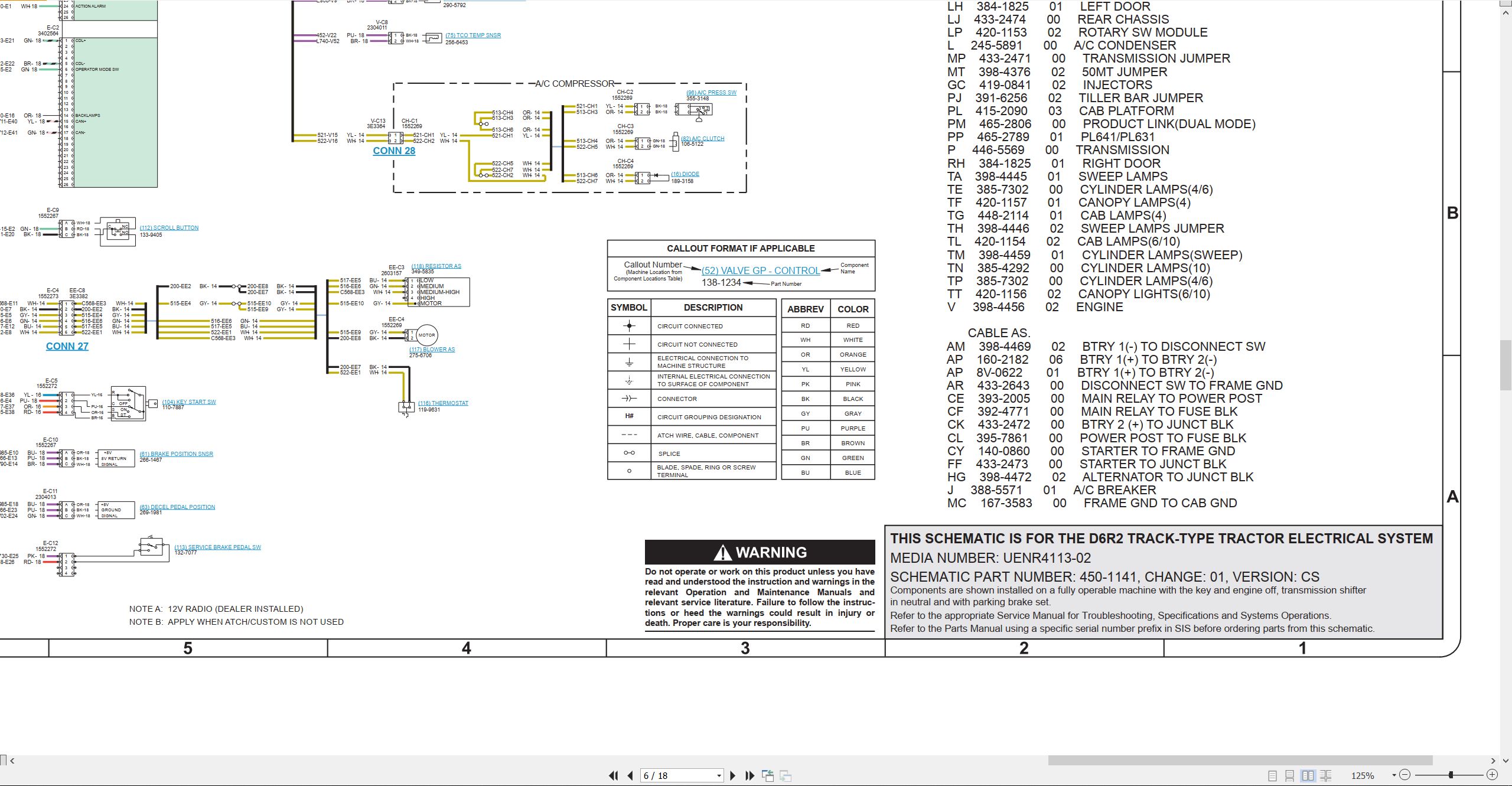 CAT Track Type Tractor D6R2 Electrical Hydraulic Schematic (2)