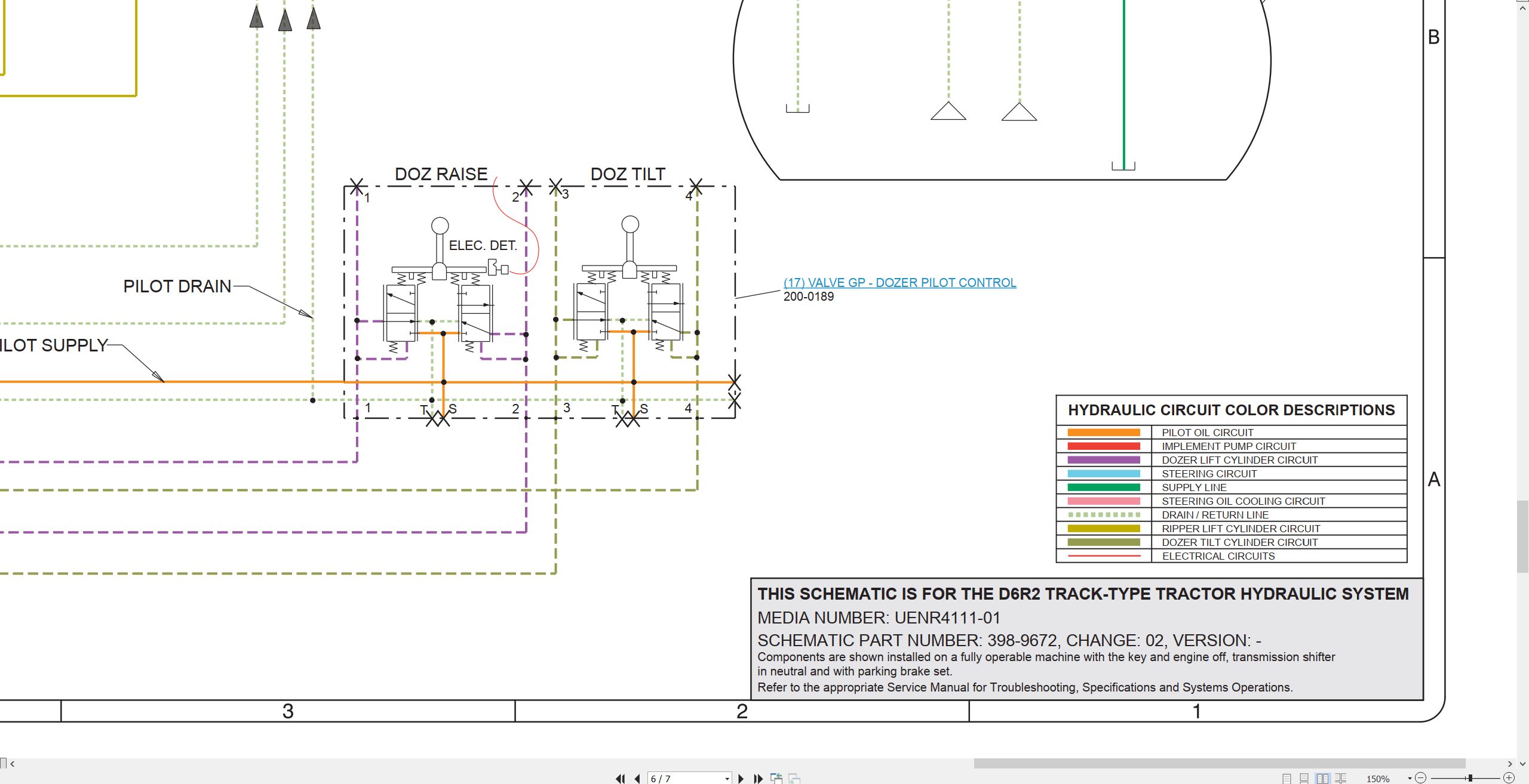 CAT Track Type Tractor D6R2 Electrical Hydraulic Schematic (3)