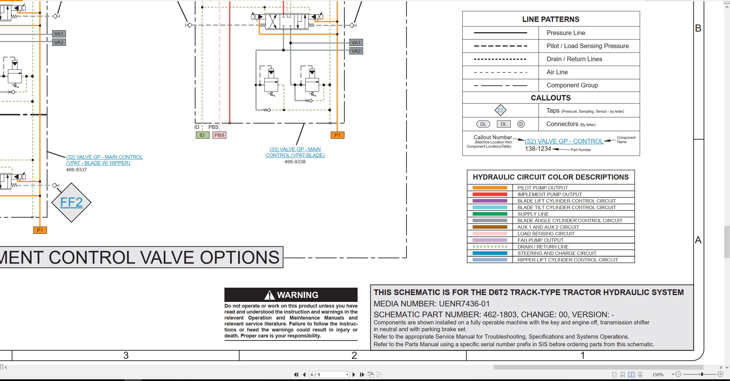 CAT Track Type Tractor D6T2 Cooling System Hydraulic Schematic (2)