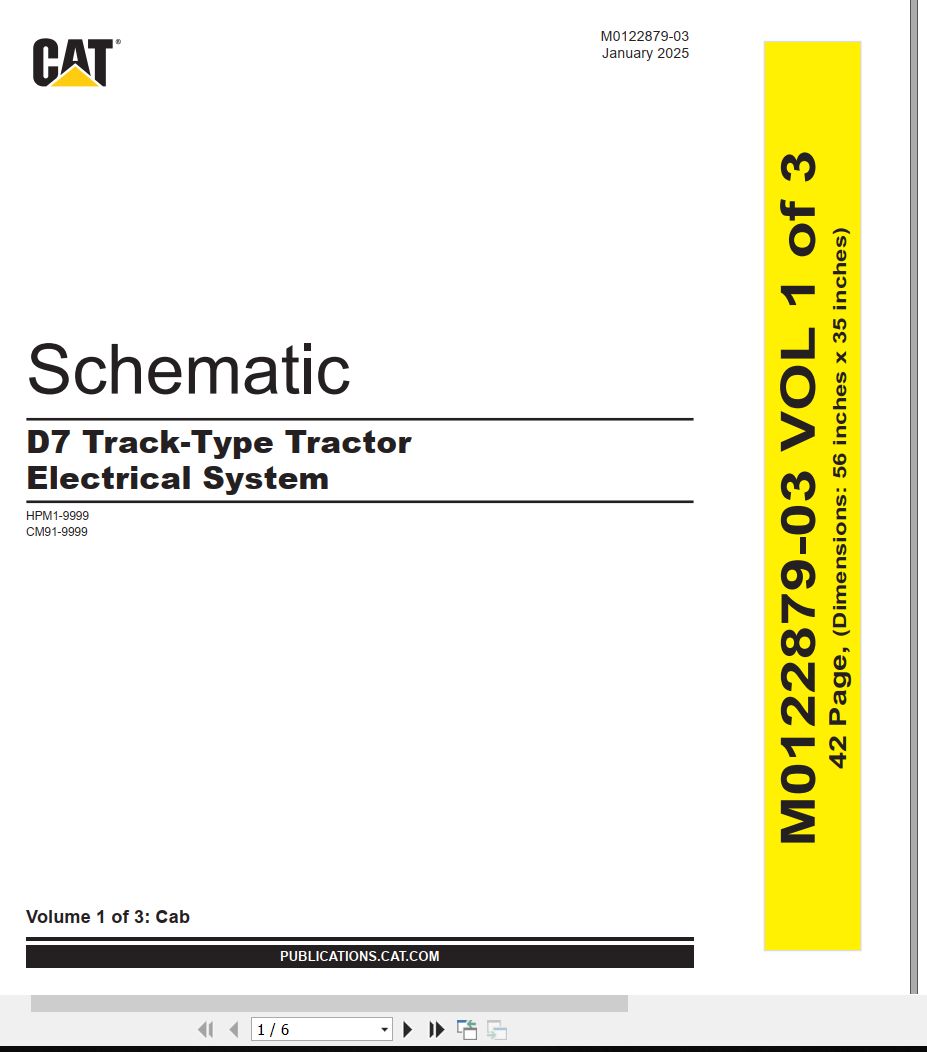 CAT Track Type Tractor D7 Electrical Hydraulic Schematic (1)