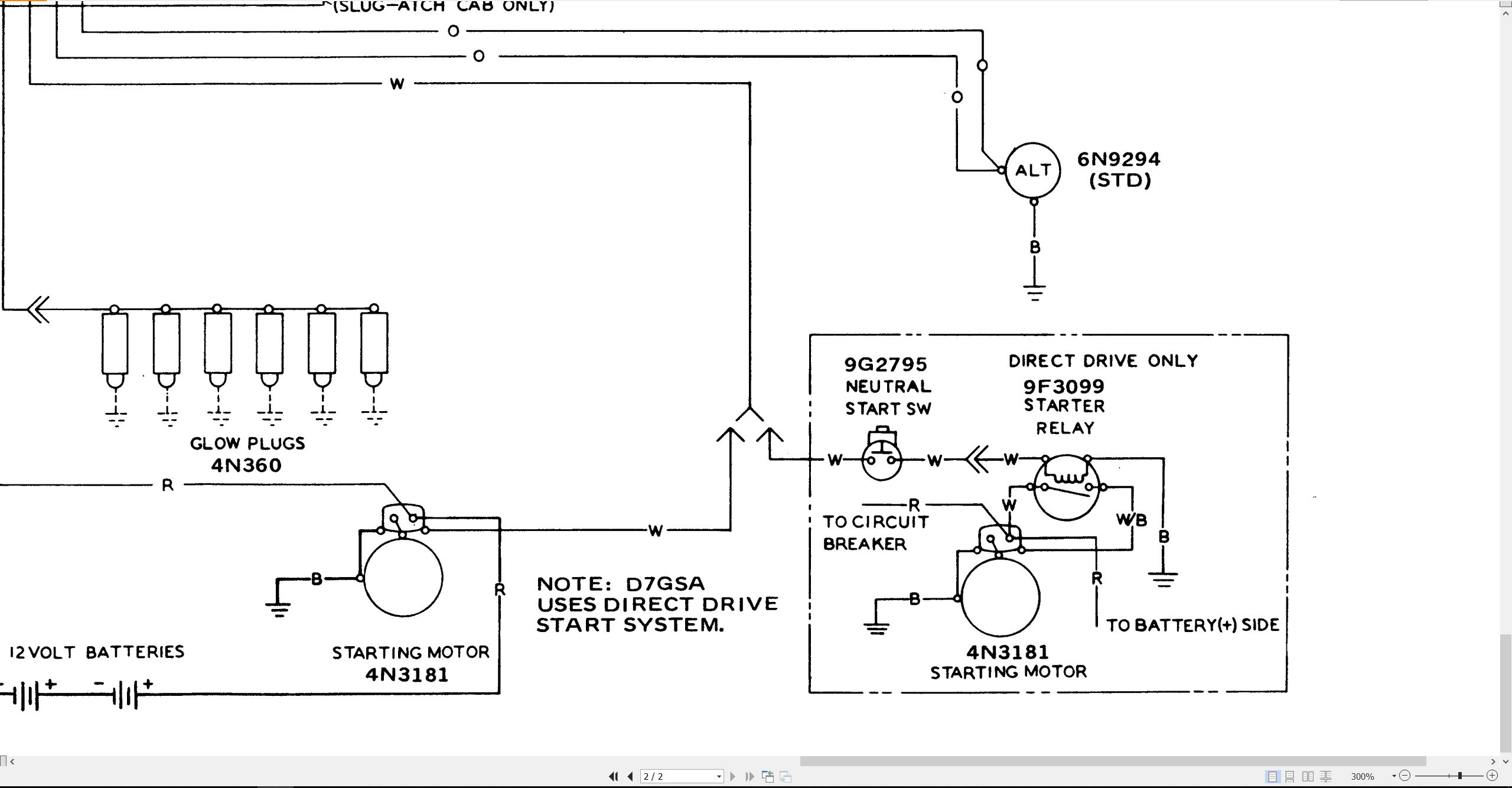 CAT Track Type Tractor D7G SA Electrical Schematic SENR2197 00 1981 (2)