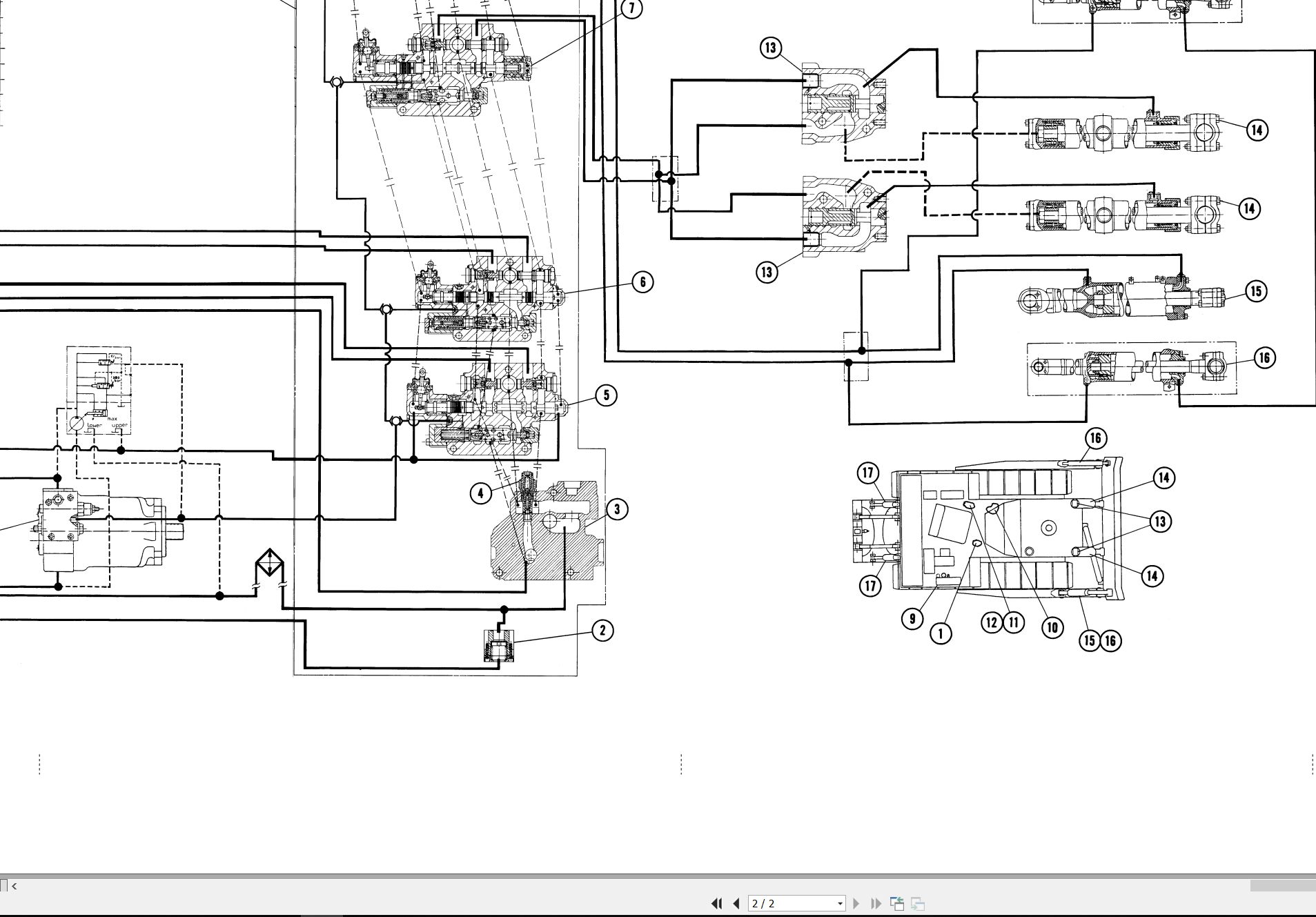 CAT Track Type Tractor D7H Electrical Hydraulic Schematic (3)