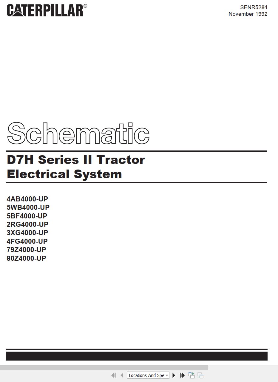 CAT Track Type Tractor D7H II Electrical Hydraulic Schematic (1)