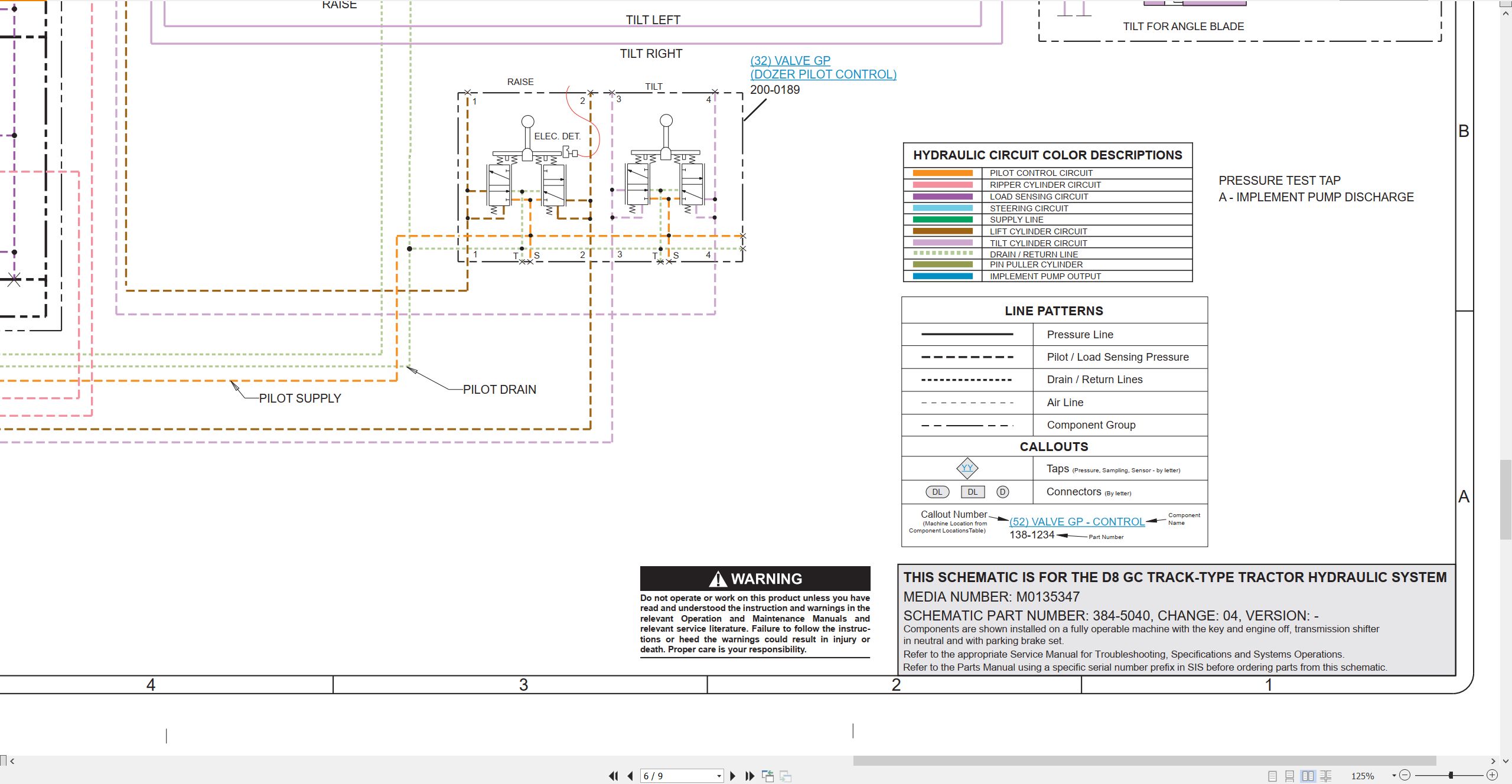 CAT Track Type Tractor D8 GC Electrical Hydraulic Schematic (3)