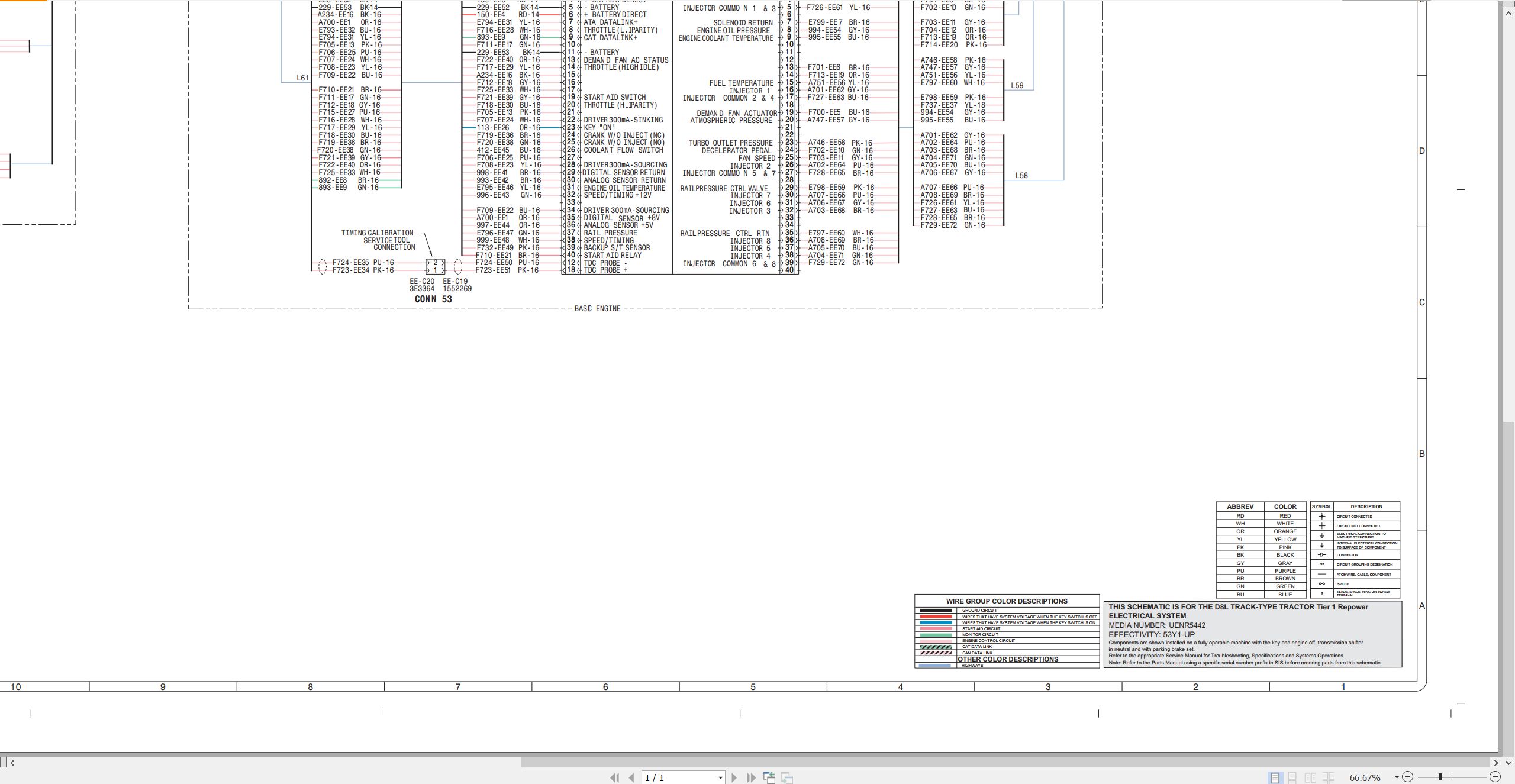 CAT Track Type Tractor D8L Electrical Schematic (1)